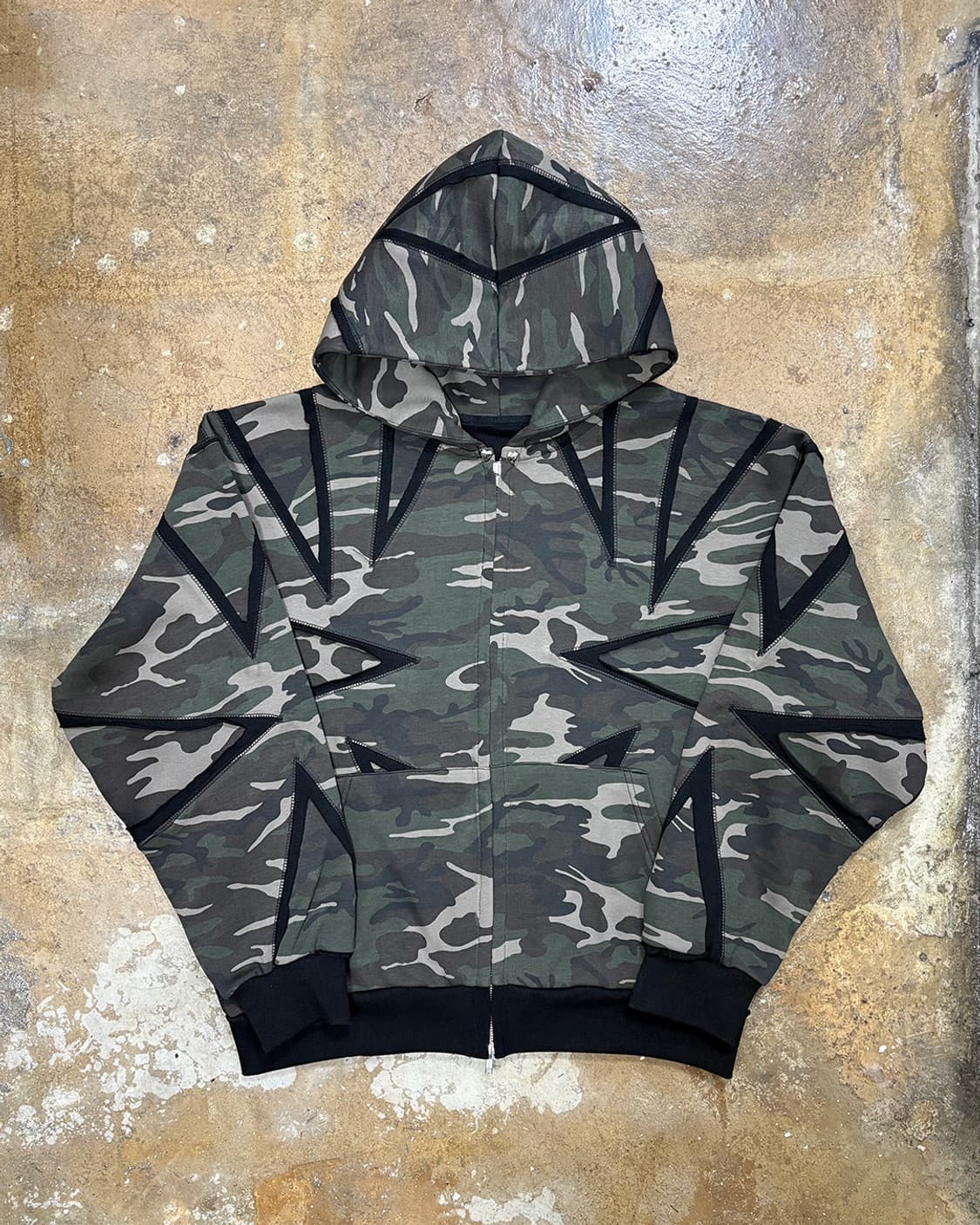 컷로우 밀리터리 패널후디 상품이미지1