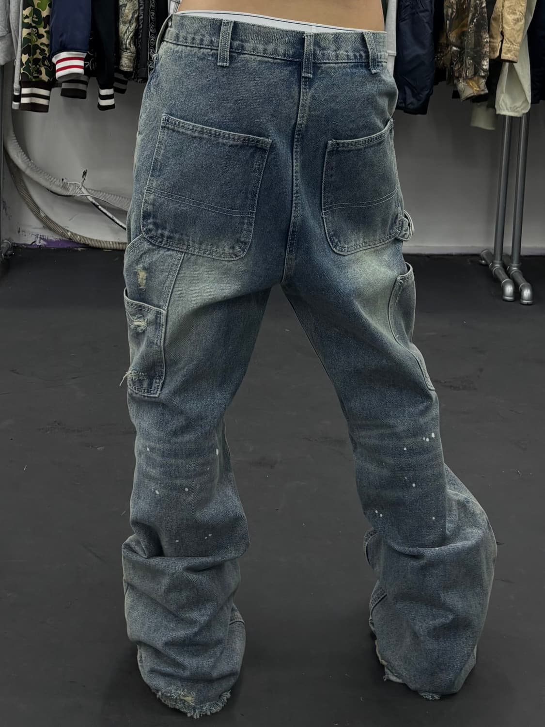 Schism Inducing 더블니 부츠컷 데님팬츠 상품이미지5