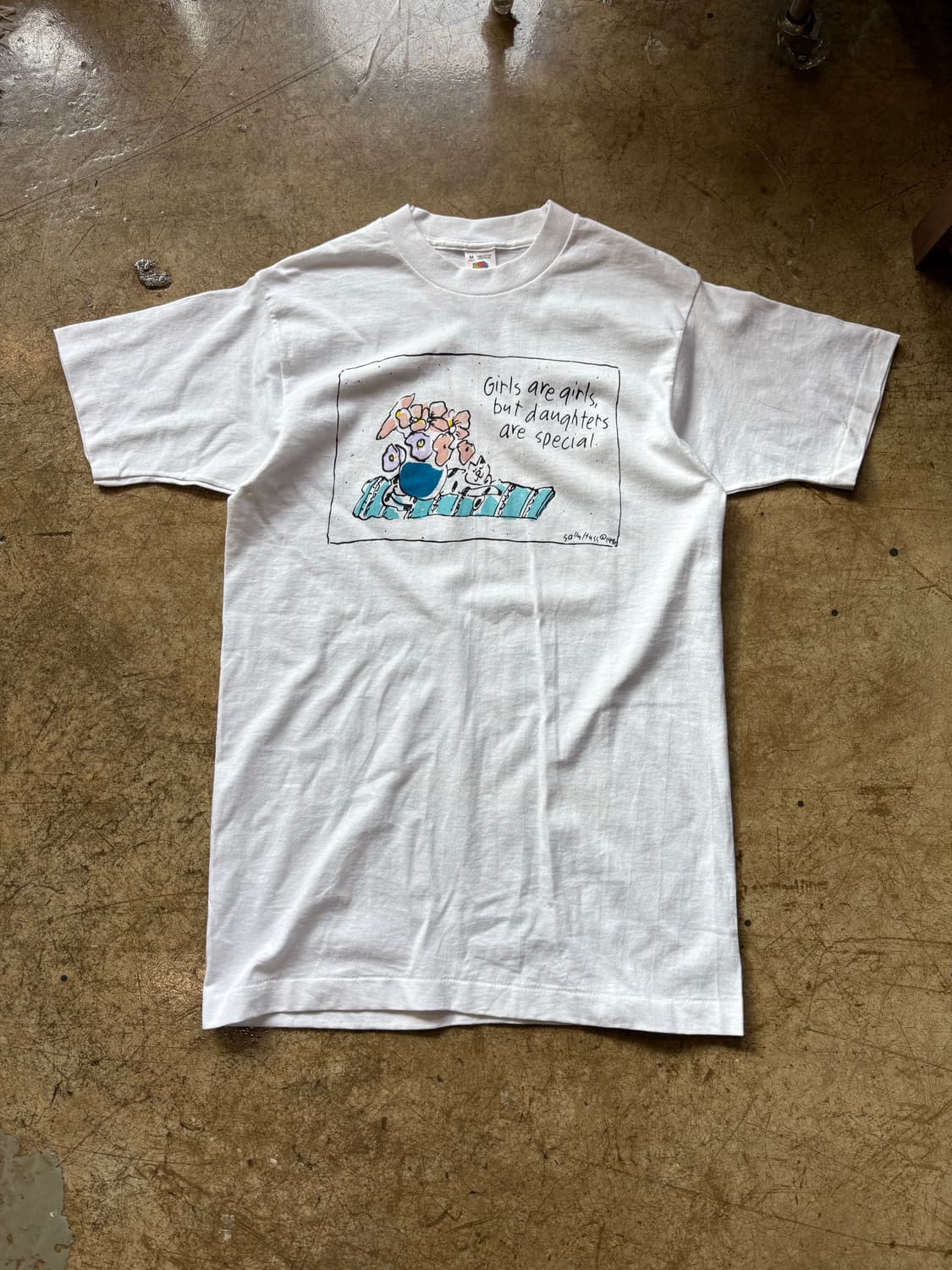 1990s usa 샐리 허스 아트 빈티지 티셔츠 상품이미지2