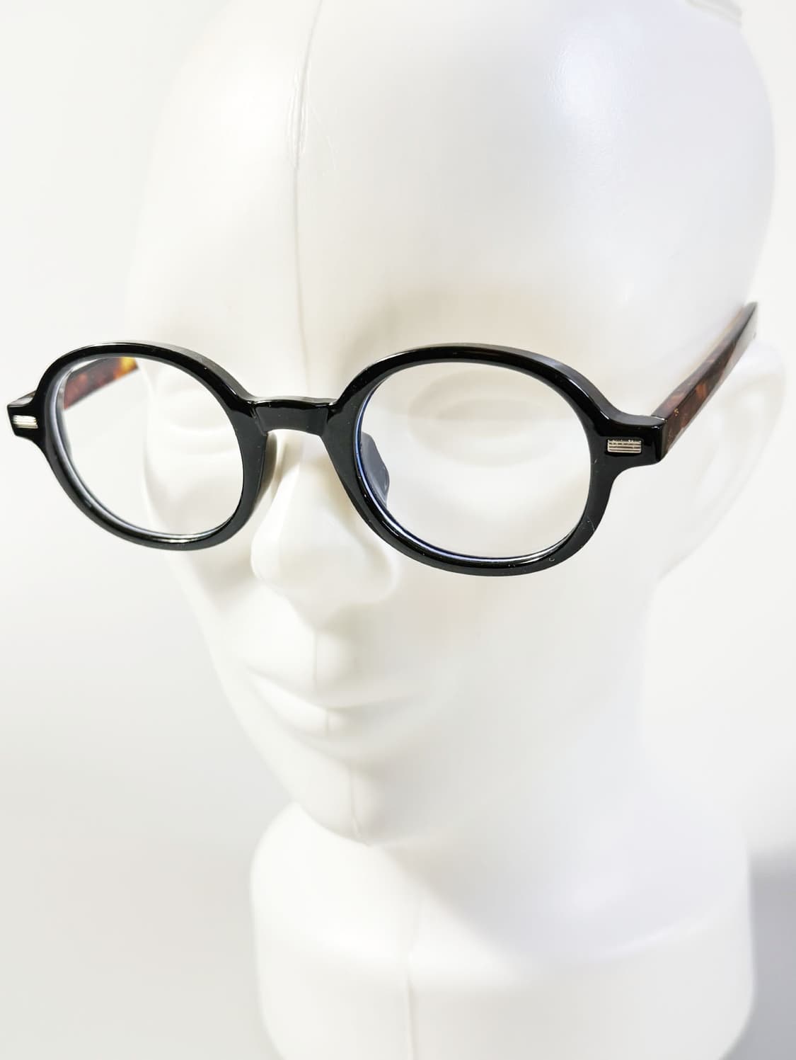 볼드 블랙 라운드 프레임 투명렌즈 빈티지 선글라스 상품이미지8