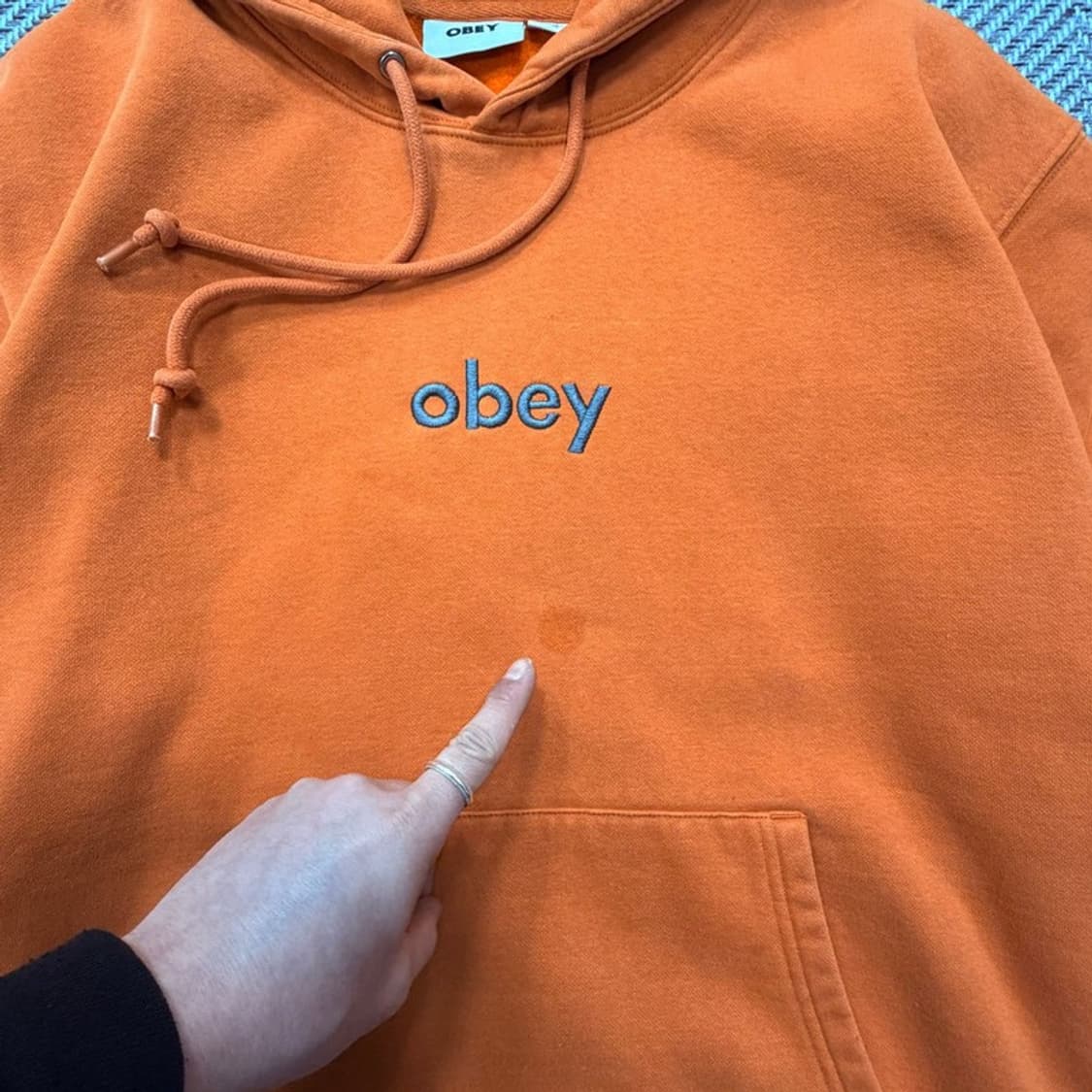 오베이 베이직 로고 후드티 v2204 상품이미지5