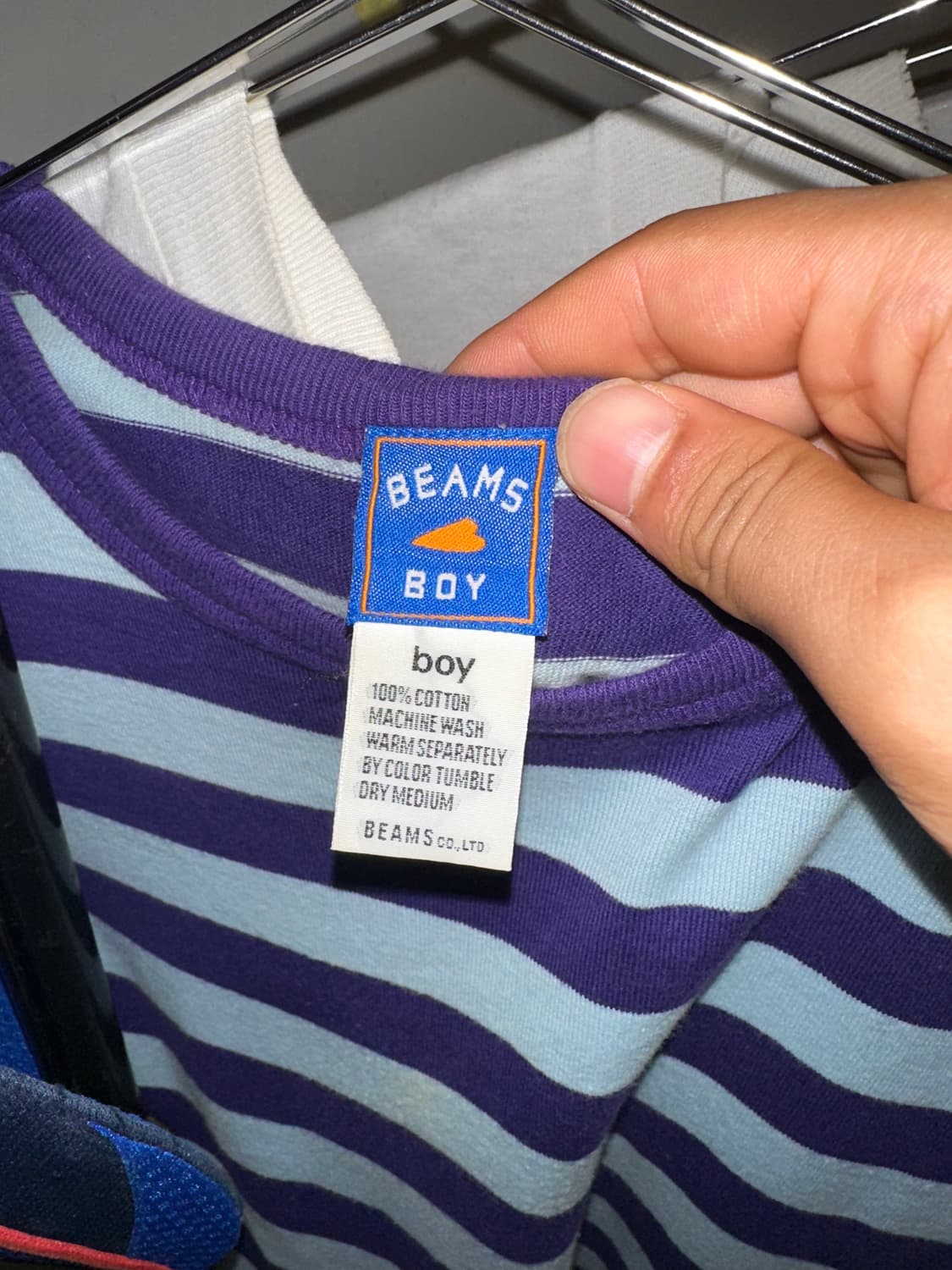 Old Beams Boy stripe pattern short T 상품이미지7