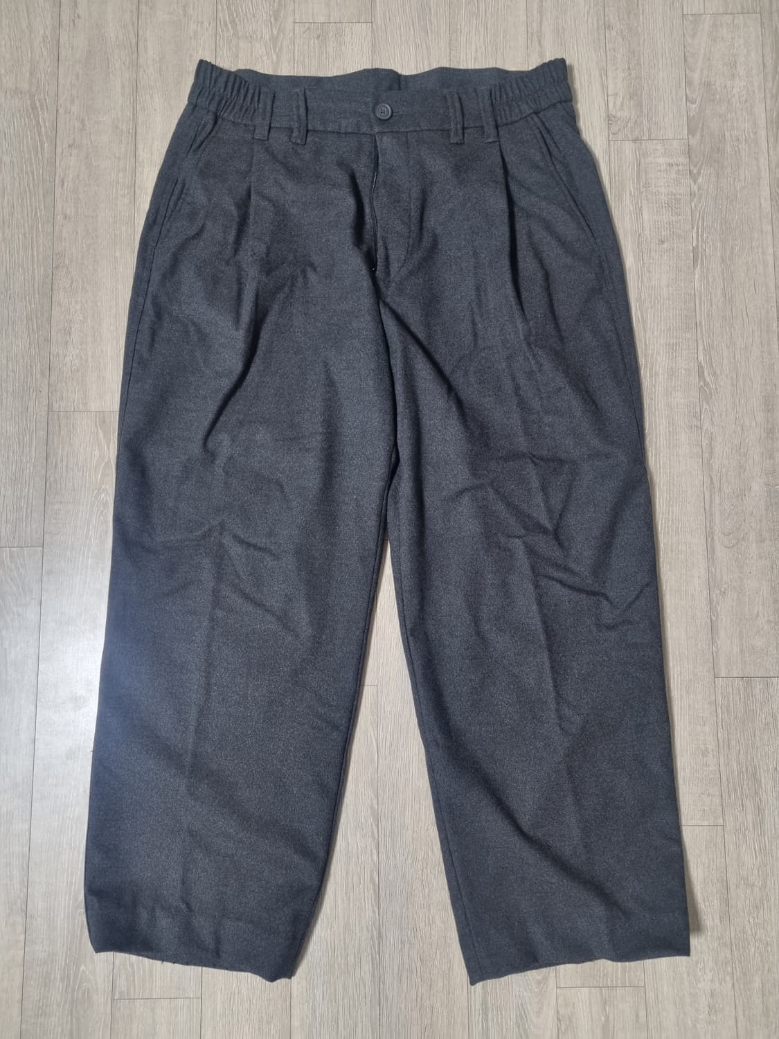 247시리즈 소프트브러시드 와이드팬츠 차콜 XL 상품이미지1