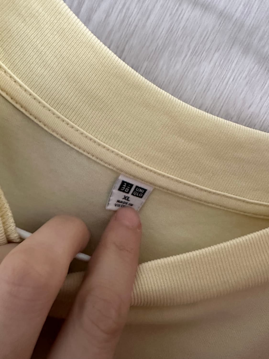 유니클로 에어리즘 티 XL (핑크, 옐로우, 그레이) 상품이미지4