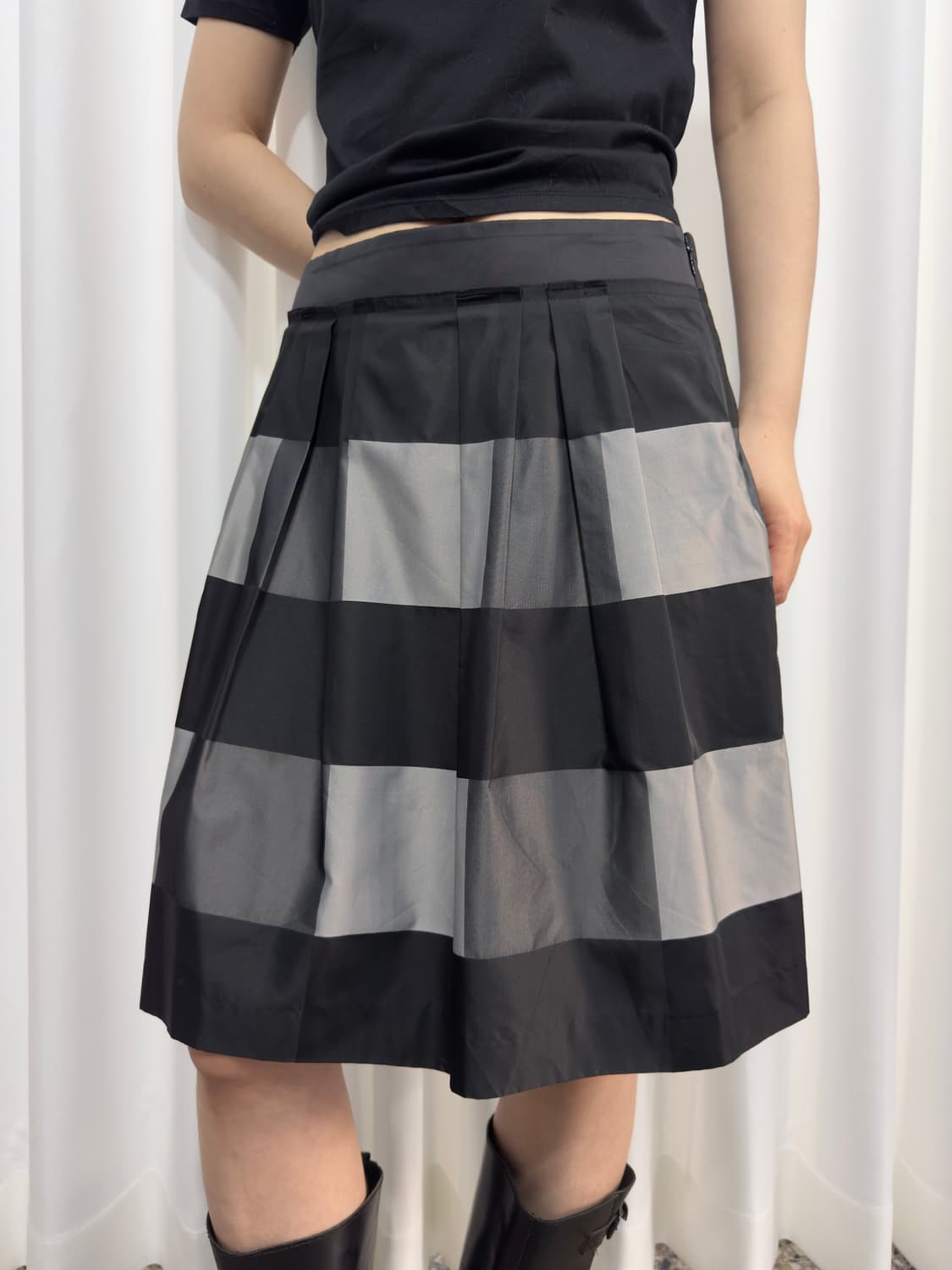 check midi skirt 상품이미지4