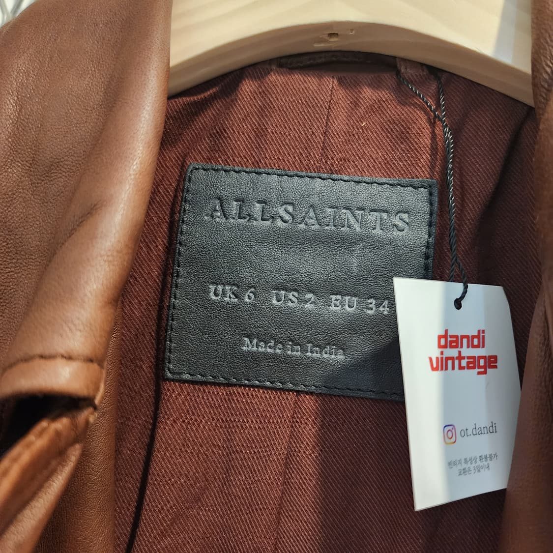 올세인츠 램스킨 바이커 쟈켓 상품이미지6