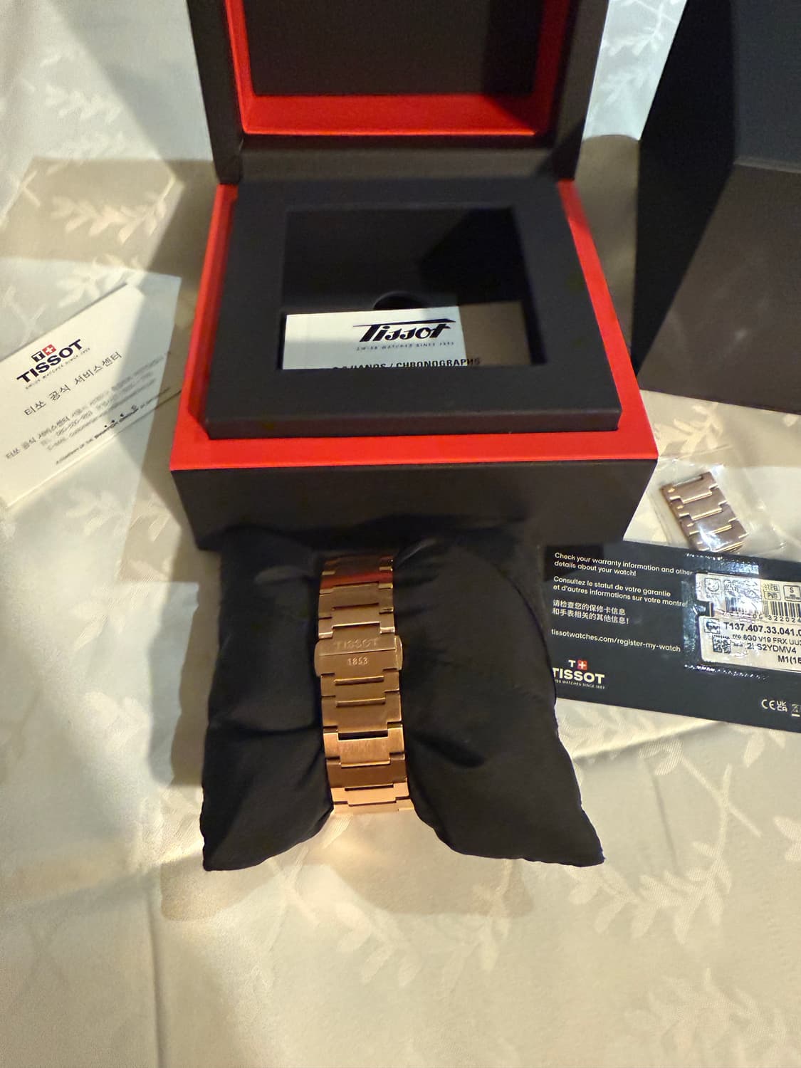 티쏘 prx 로즈골드 40미리 새상품급 11/17일 구매 상품이미지2