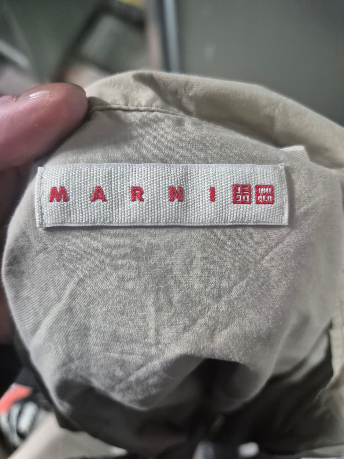 유니클로 베이지 반팔 남방 셔츠 상품이미지3