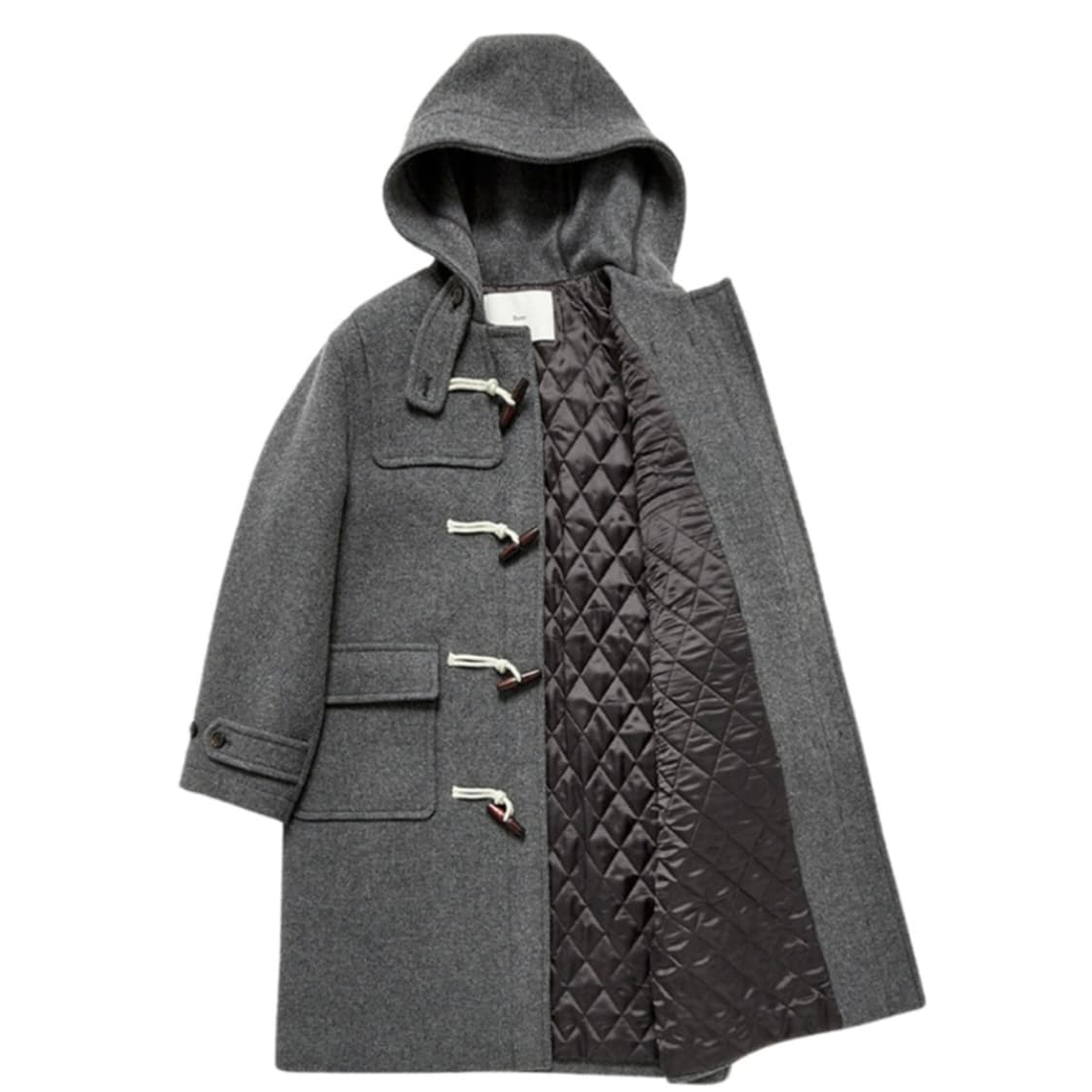 던스트 더플코트 떡볶이코트 떡코 그레이 누빔 상품이미지2