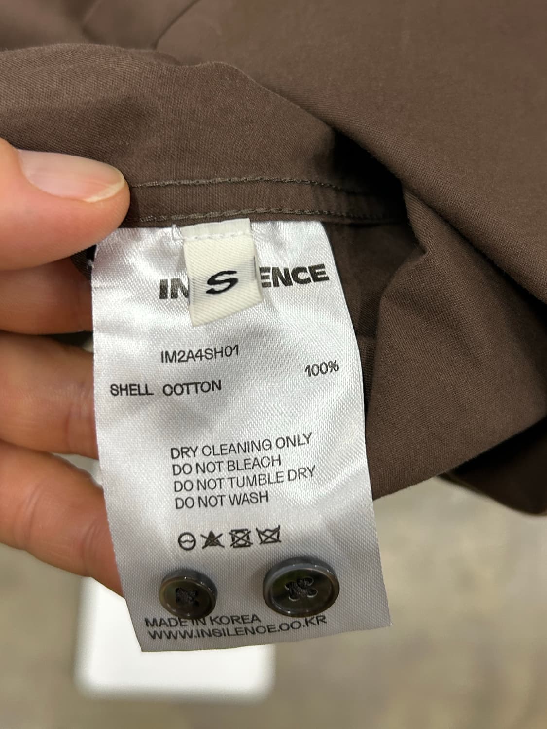 INSILENCE 인사일런스 고급 브라운 셔츠 상품이미지6