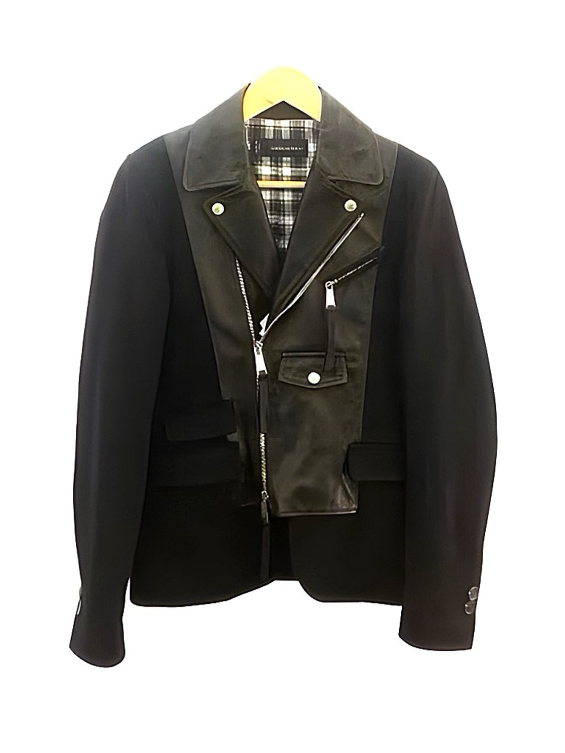 Dsquared2 카프스킨 레더 도킹 울 자켓🤟🏻 상품이미지2