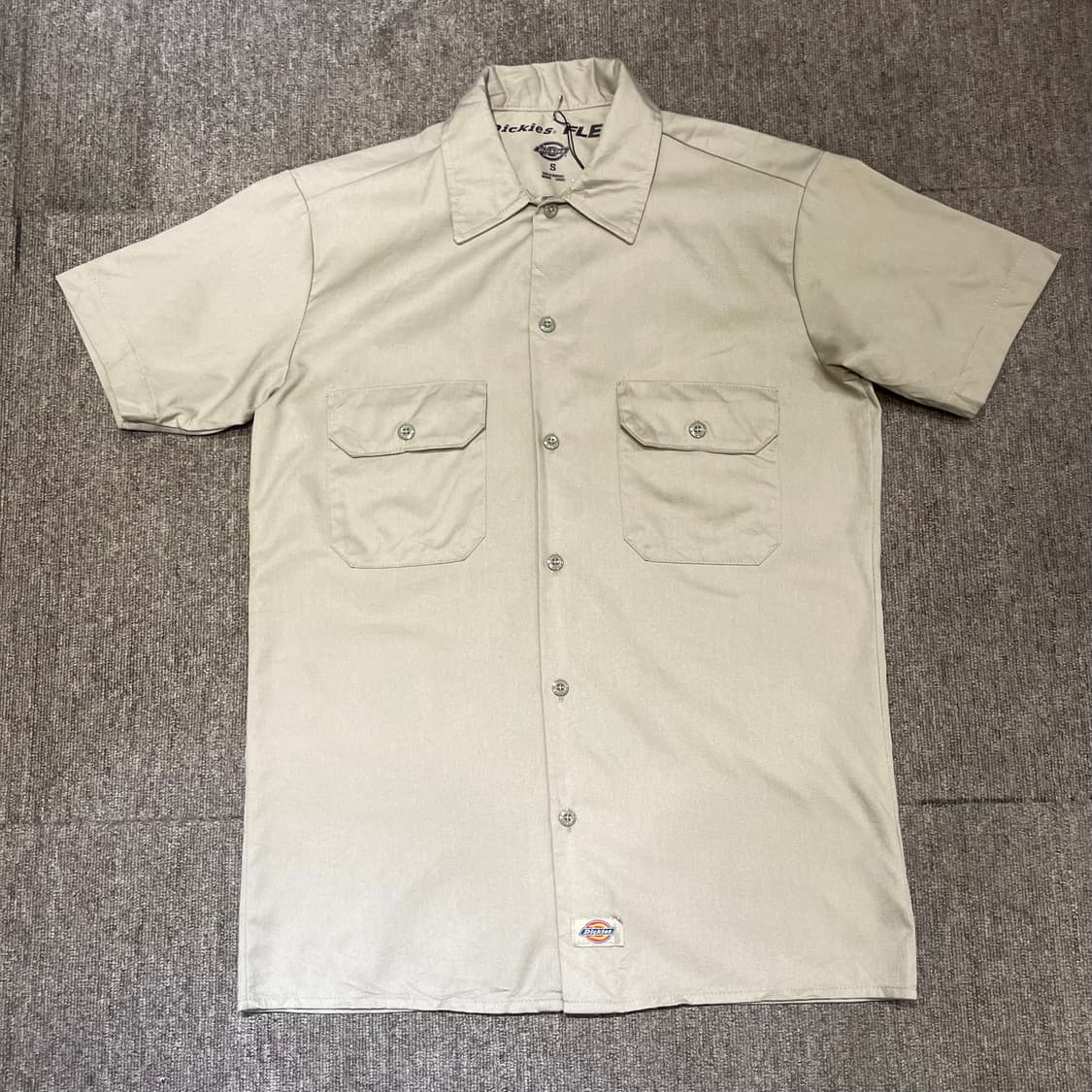 (S) Dickies 디키즈 반팔 워크 셔츠 베이지 상품이미지4