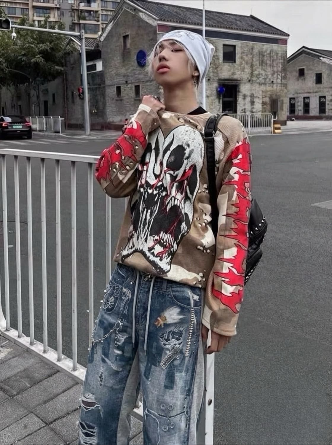 STEPPA 워싱진 디지털프린트 스웨트팬츠 상품이미지1