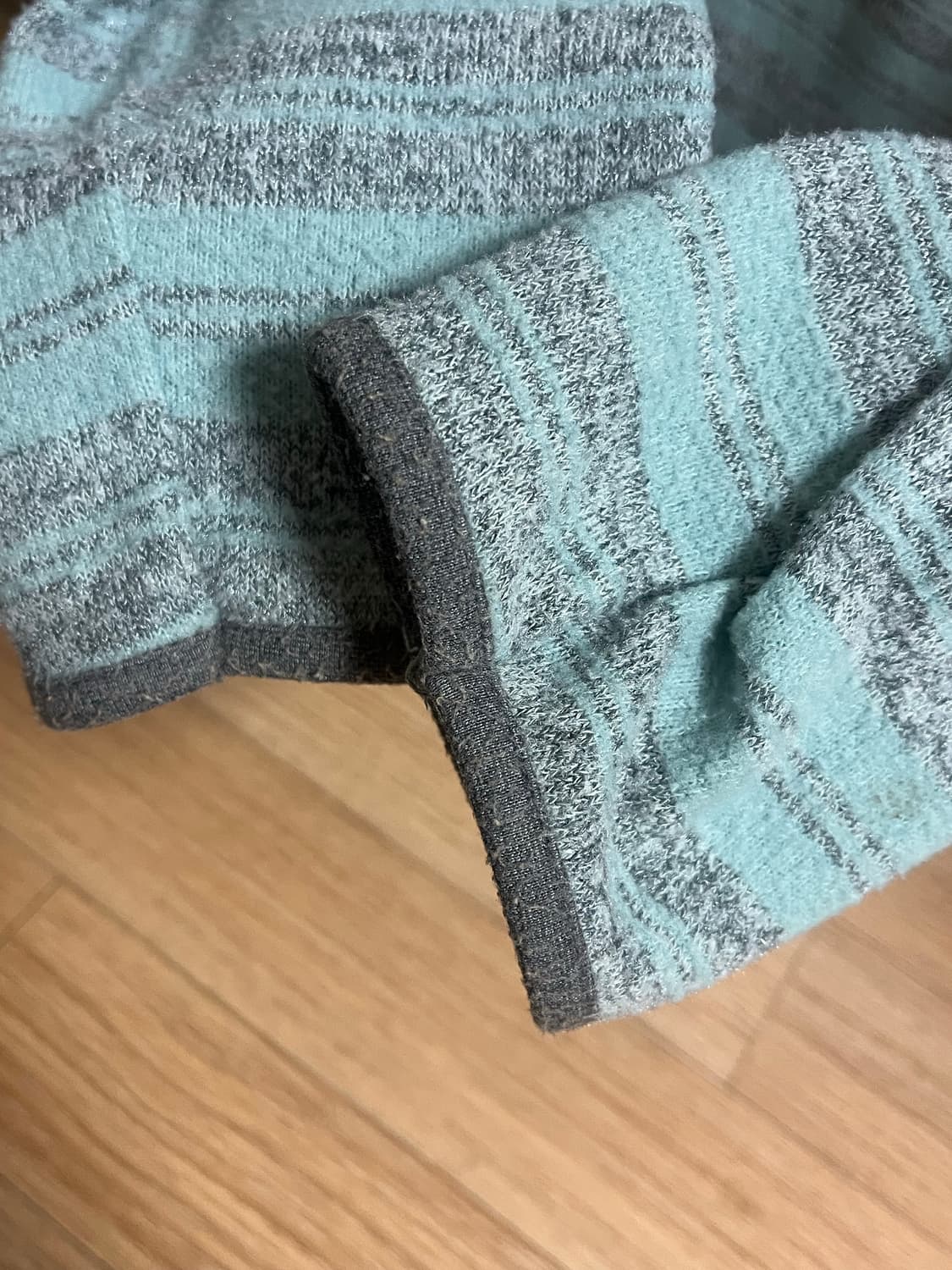 PESTO 페스토 STRIPE SWEAT HOODED TOP TEA 상품이미지4