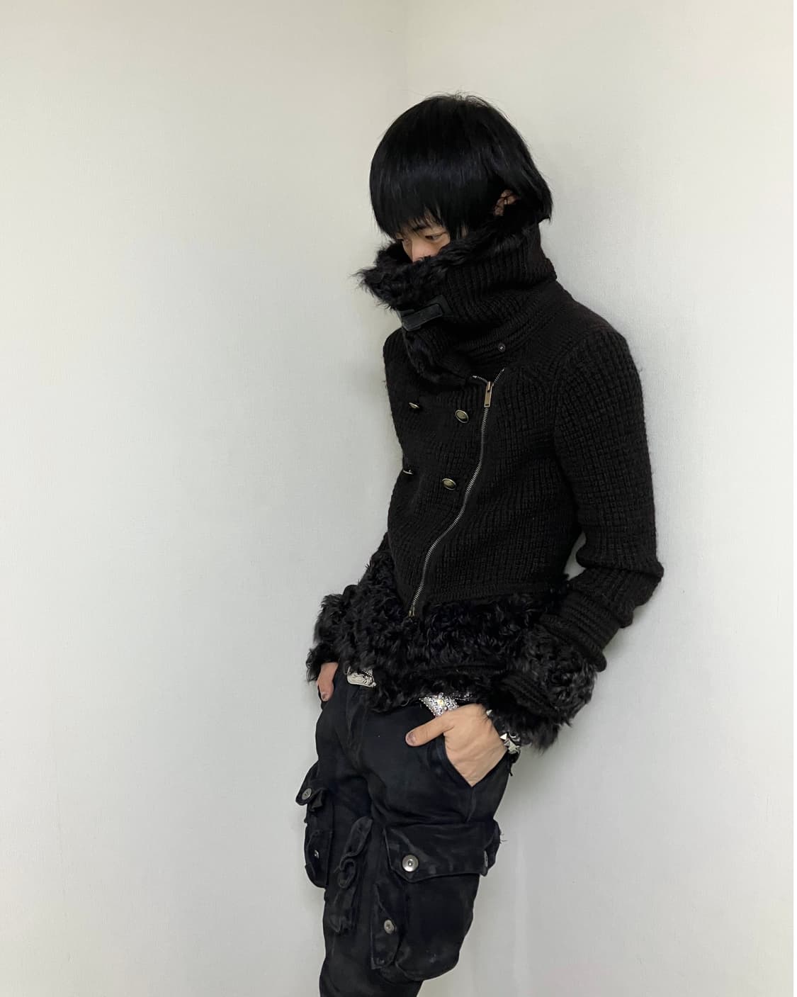 System brown Fur detail jacket 상품이미지1