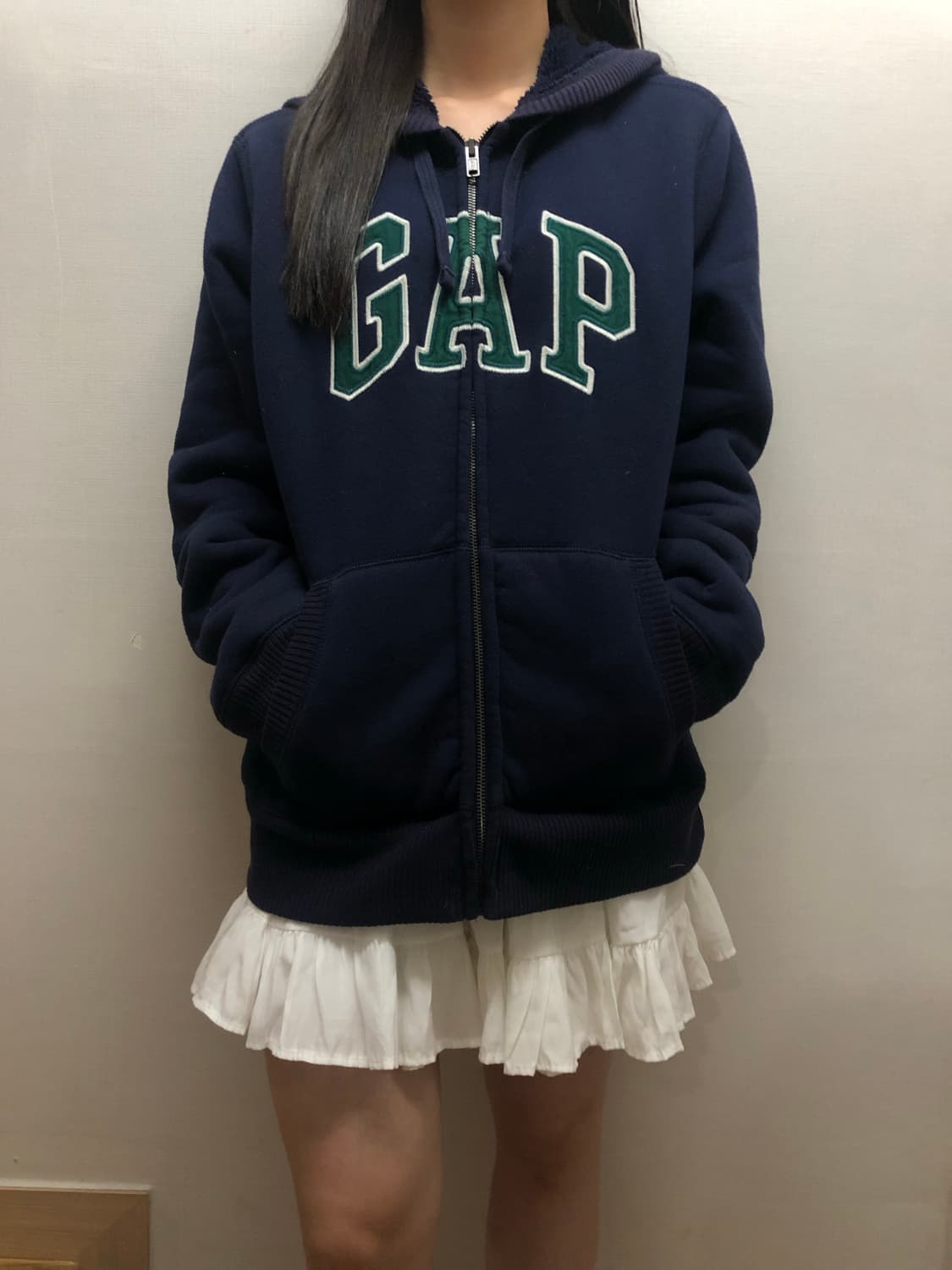 빈티지 갭 네이비 후드집업 상품이미지3