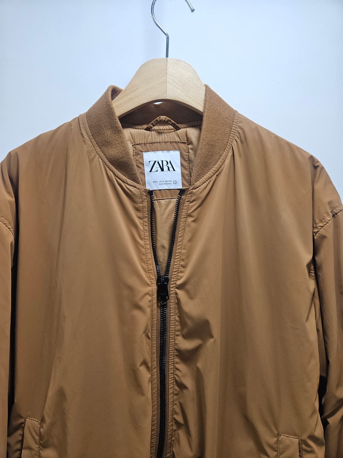 자라(ZARA) 브라운 캐주얼 봄버 점퍼L 상품이미지3