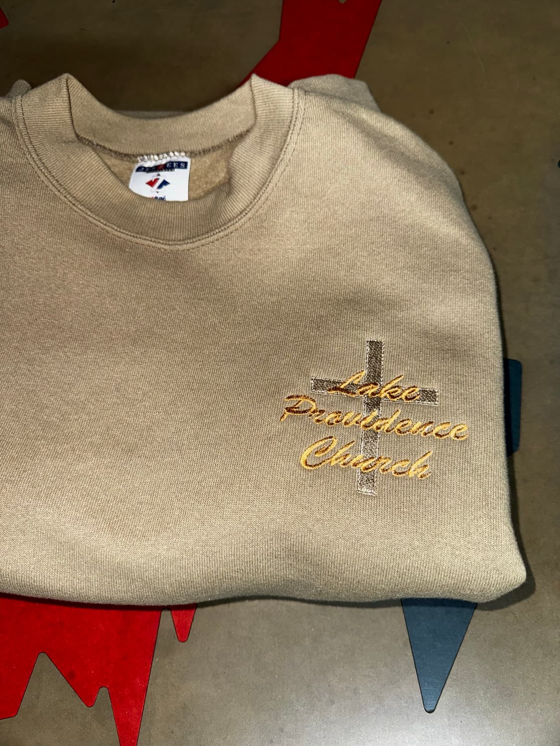 90‘s Church Cross Embroidery Sweatshirt 상품이미지5