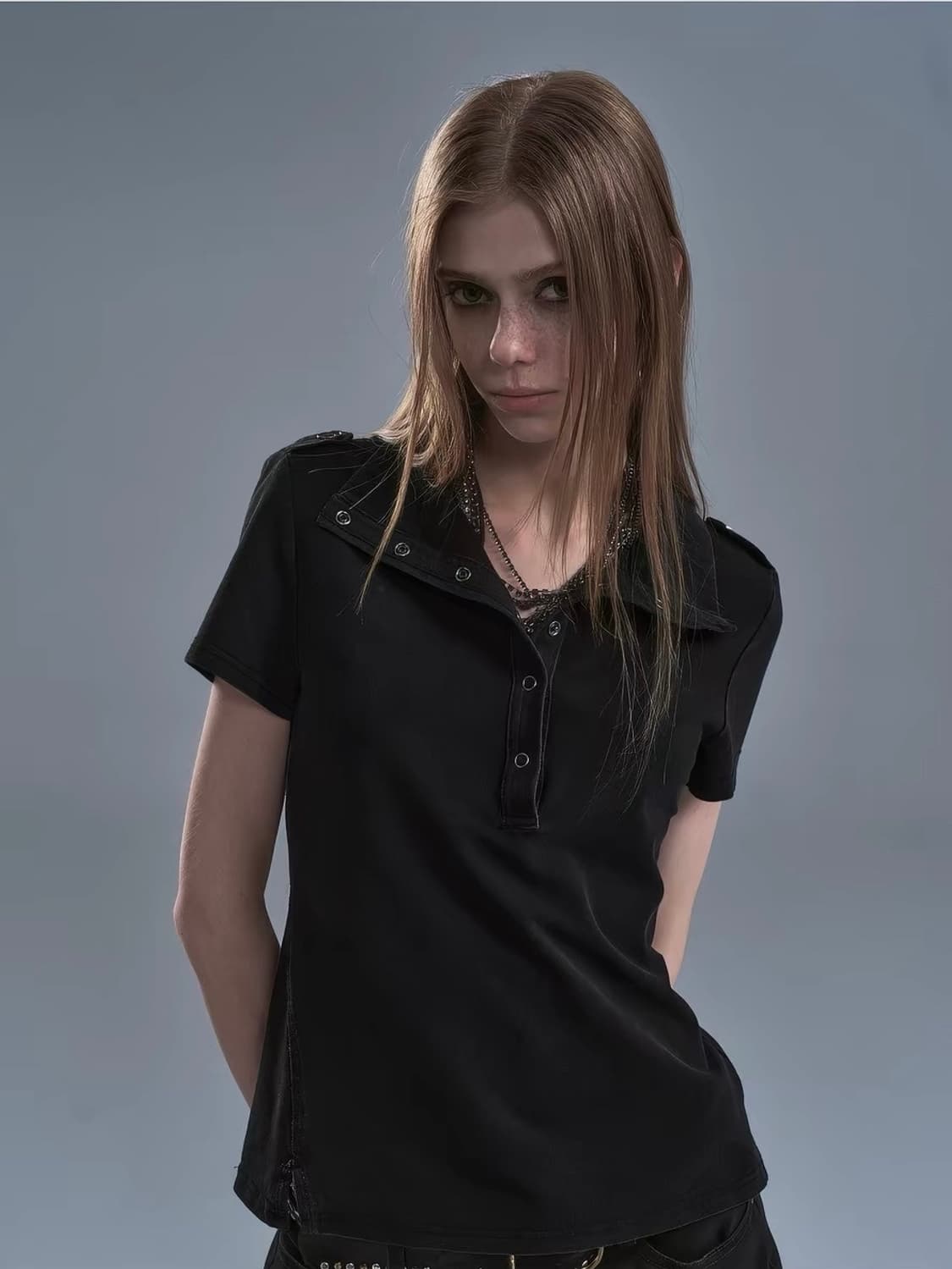 wearAndtear 블랙 목폴라 티셔츠 L 상품이미지2