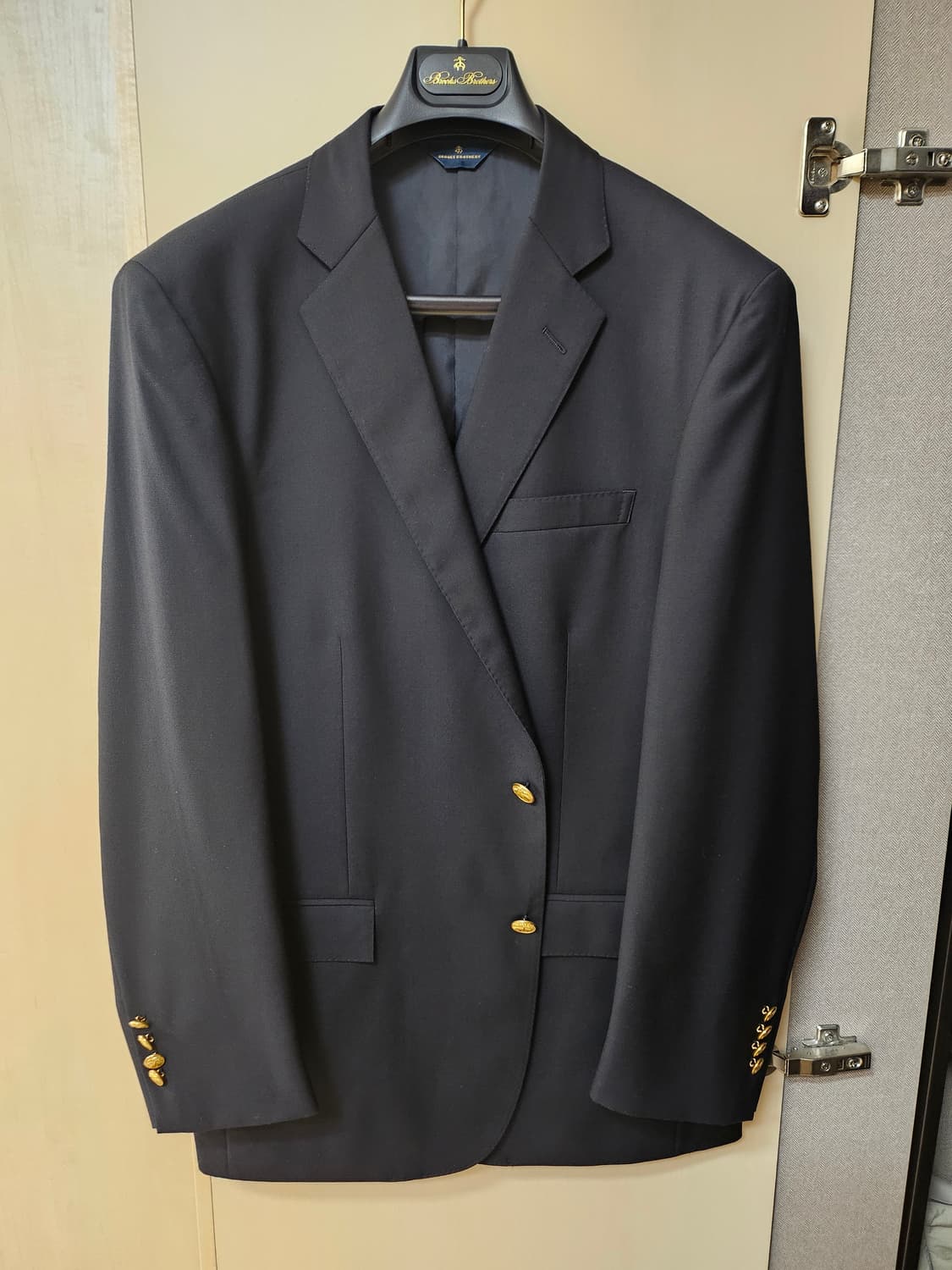 브룩스브라더스 네이비 금장 울 블레이저 44R 상품이미지1