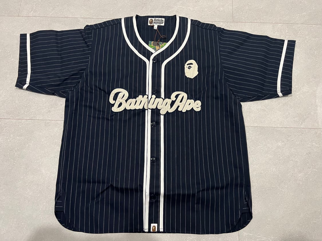 [새제품][L] 베이프 베이스볼 셔츠 상품이미지1