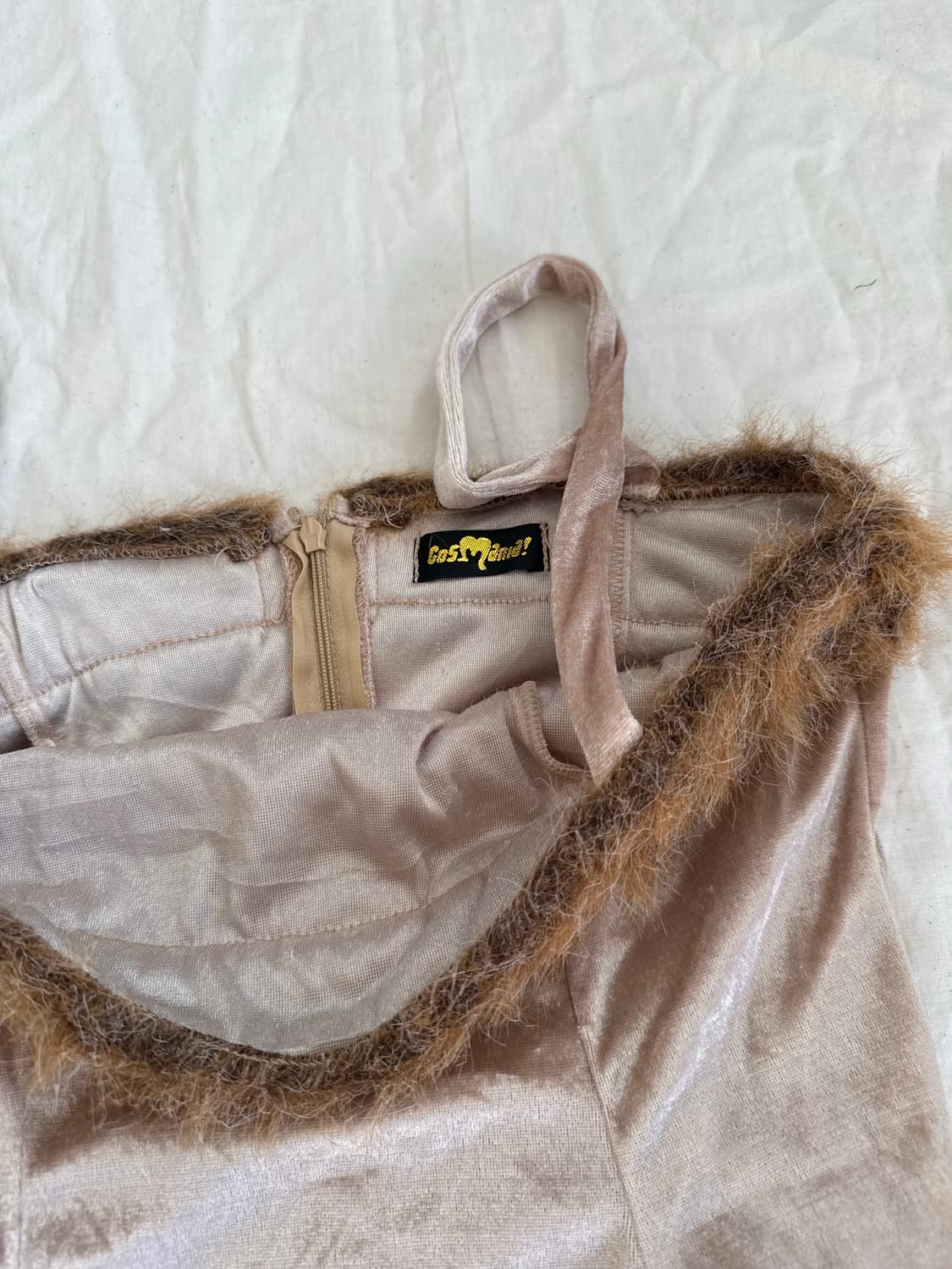 벨벳 퍼 라떼 히메갸루 미니 원피스 상품이미지3