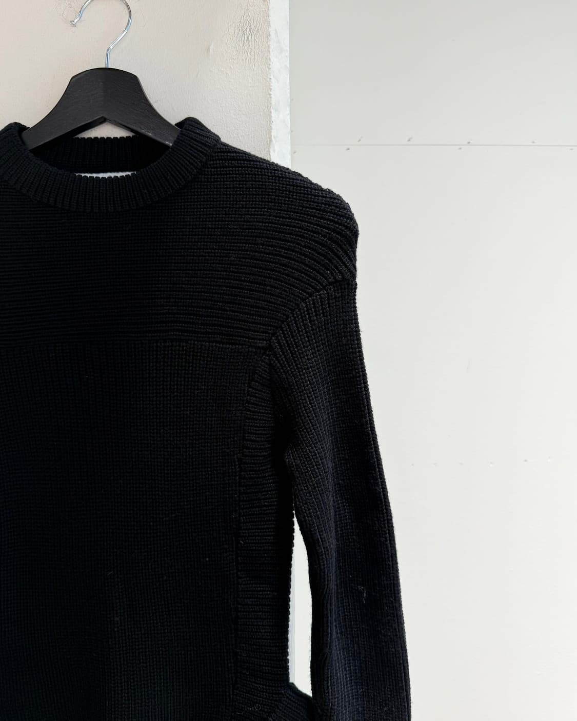 rdm 블랙 라운드 울 니트  상품이미지5