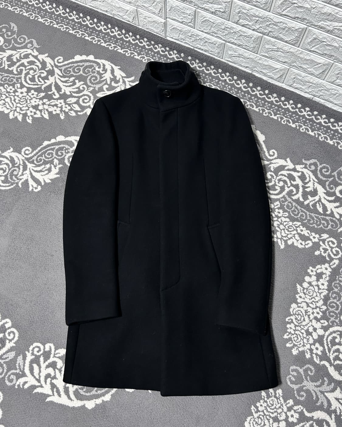 시스템 캐시미어 블렌드 하이넥 코트 상품이미지4