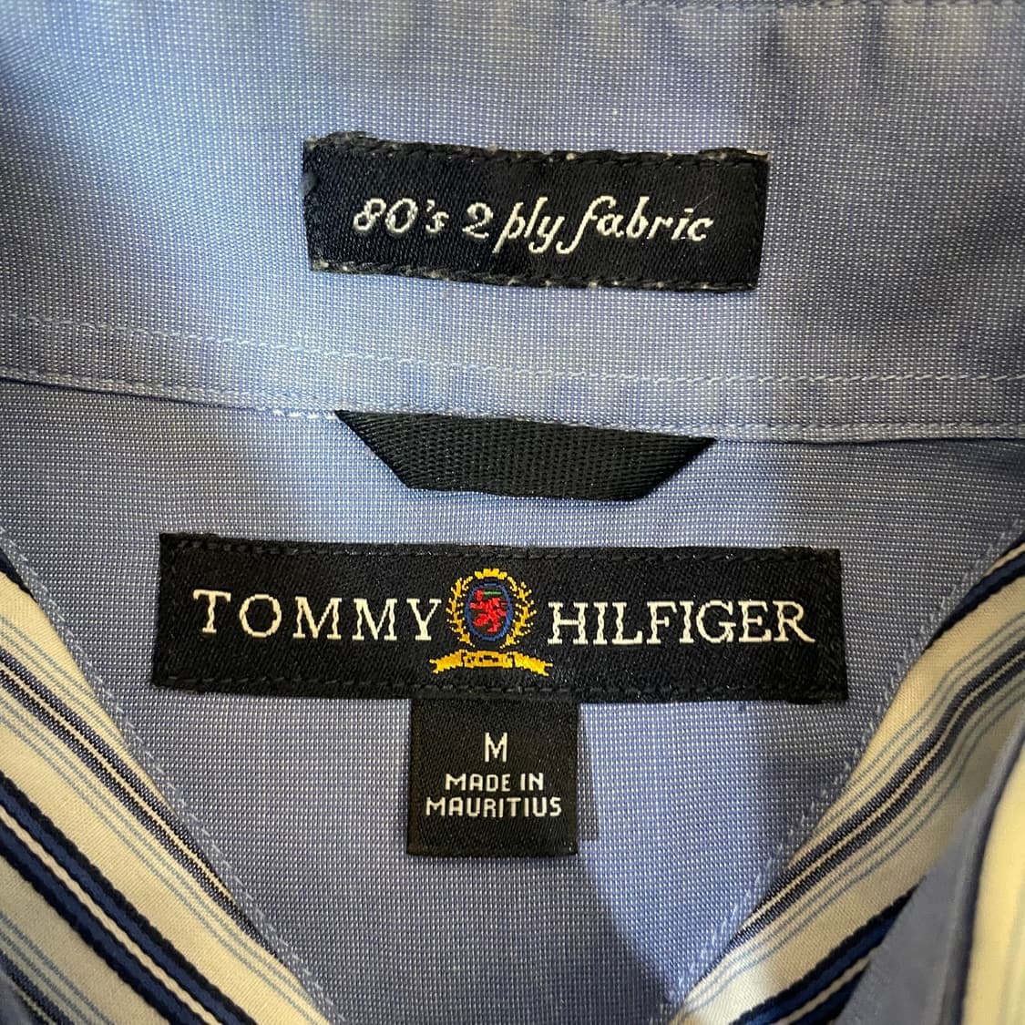 타미힐피거 블루 스트라이프 원포켓 긴팔 셔츠 M 상품이미지5