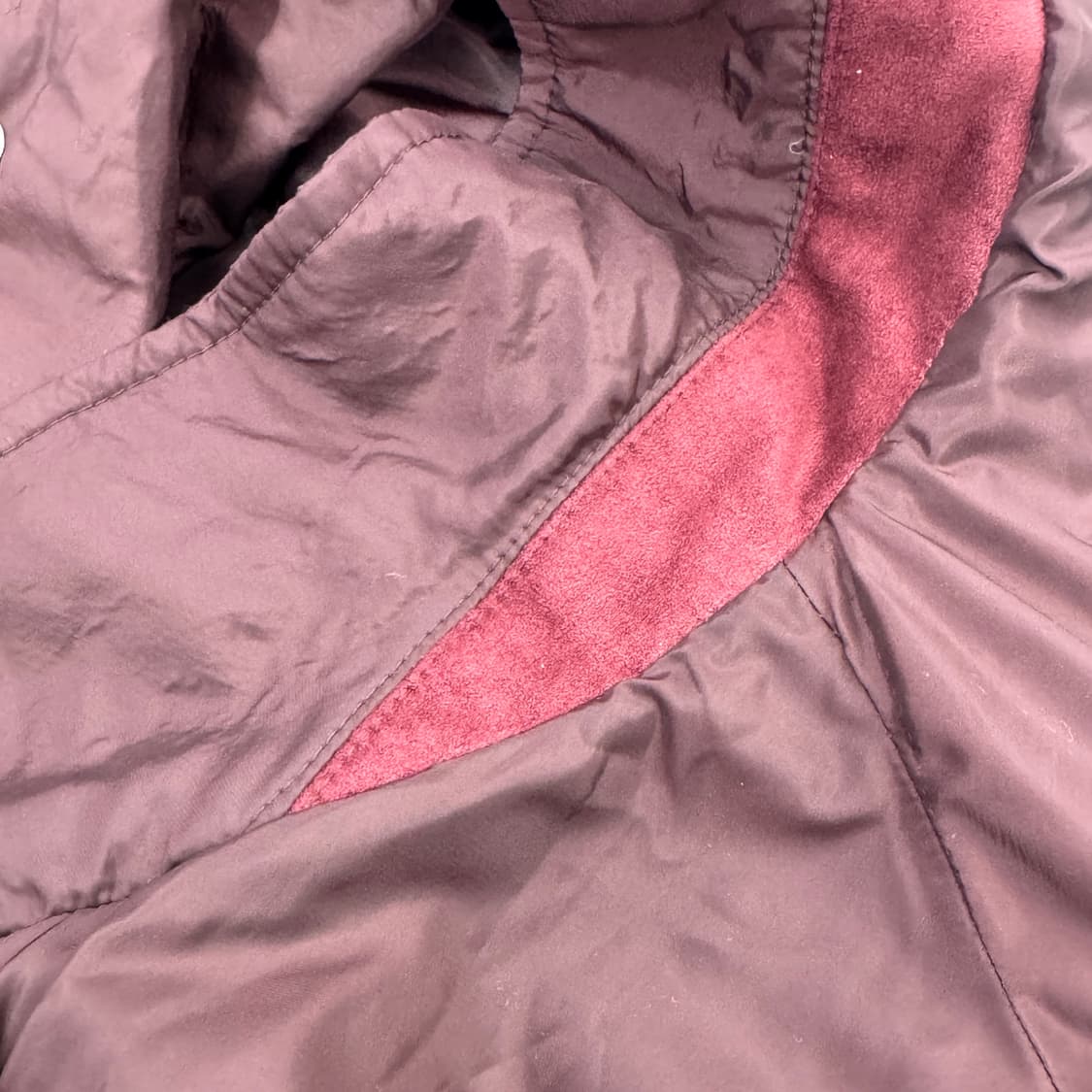 [XL] 블루 크러쉬 버건디 다운 코트 상품이미지6