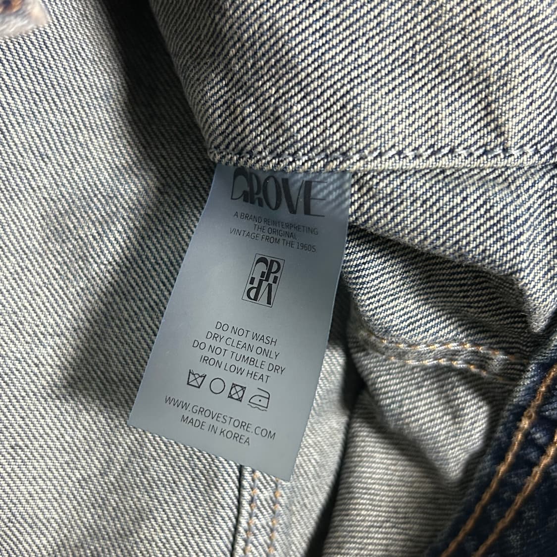 그로브 22FW 폴 데님 자켓 청자켓 블루  상품이미지10