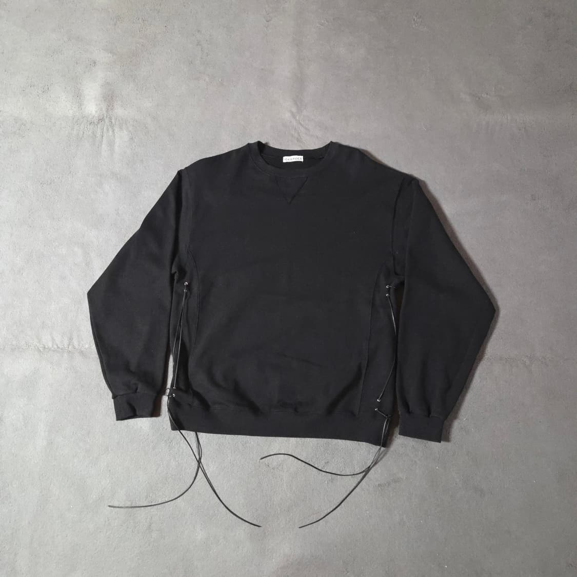 604service 604서비스 레더 스트링 맨투맨 L 상품이미지1