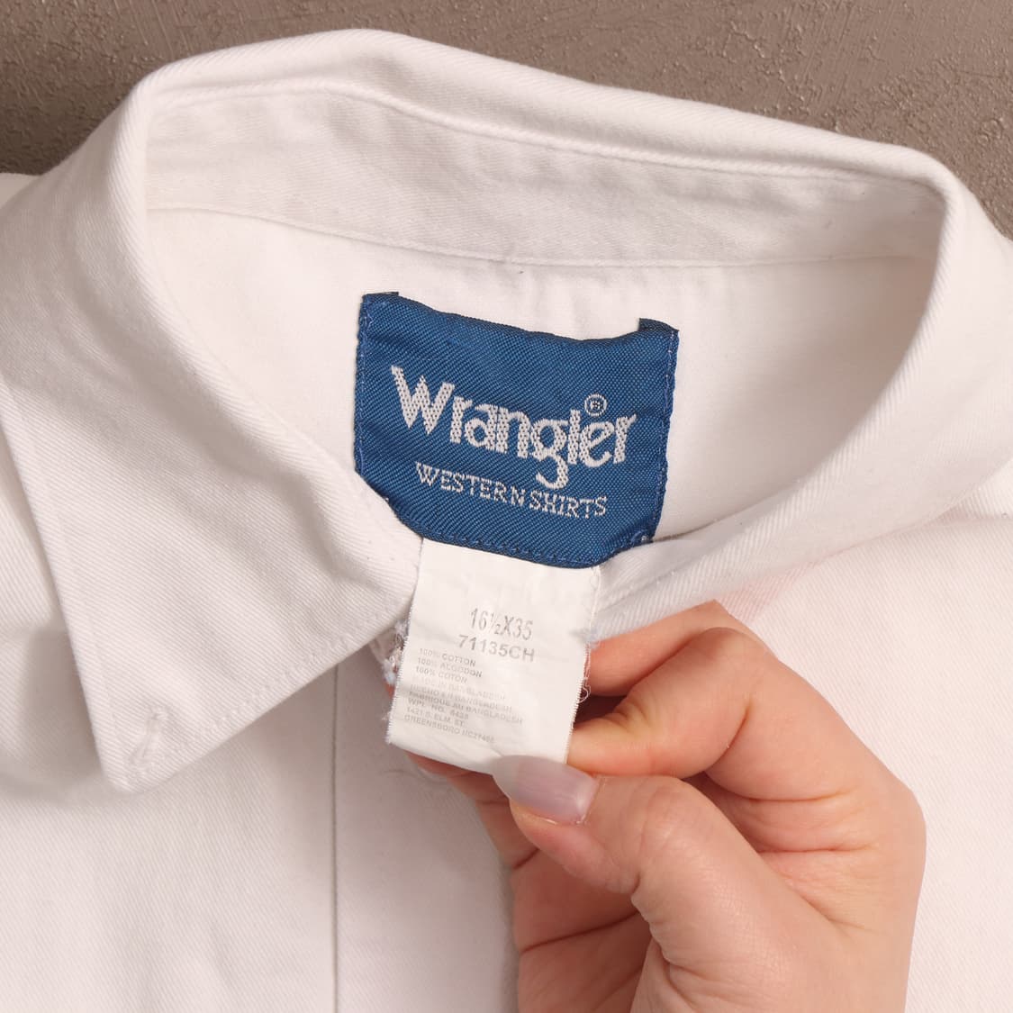 랭글러 헤비코튼 화이트 워크셔츠 A1586 상품이미지3