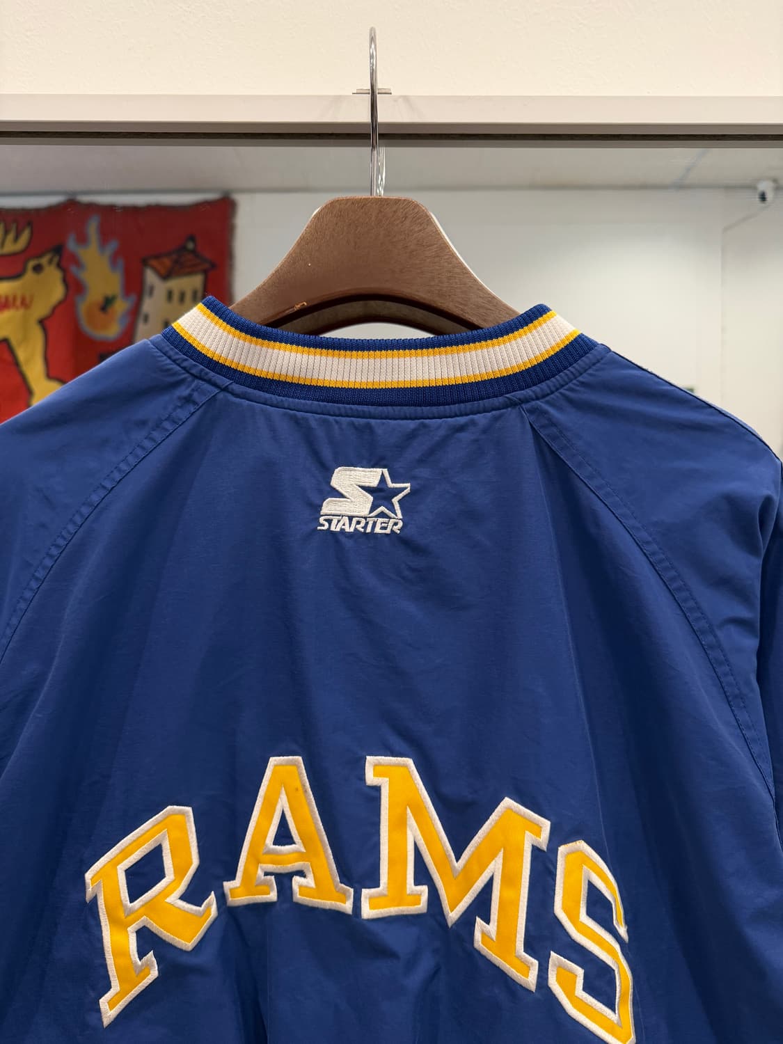 90s Starter 스타터 Pro Line NFL LA램스 나일론 웜업 상품이미지7