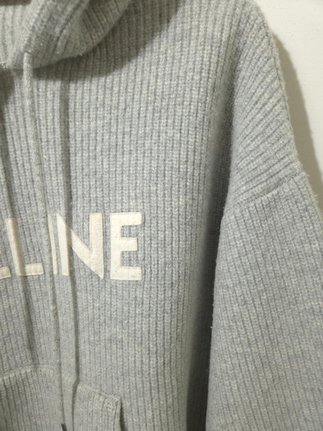 [새상품급] 셀린느 리브드 울 니트 후드 Gray L Size 상품이미지5