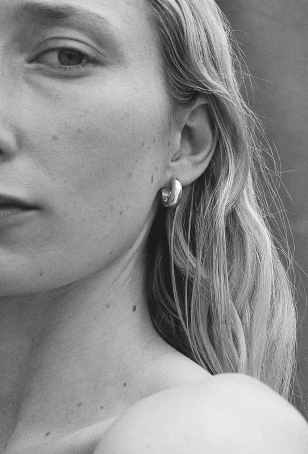 (F) 소피부하이 Slim Hinged 후프 이어링 실버 상품이미지1