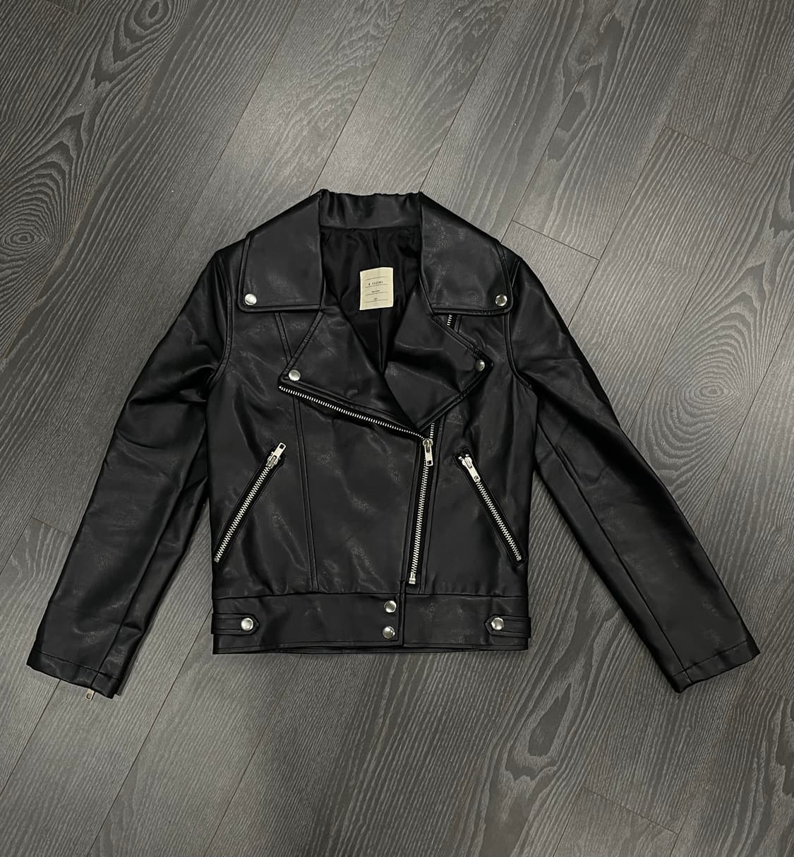 블랙 레더 퍼펙토 라이더자켓 가죽자켓 펑크 상품이미지1