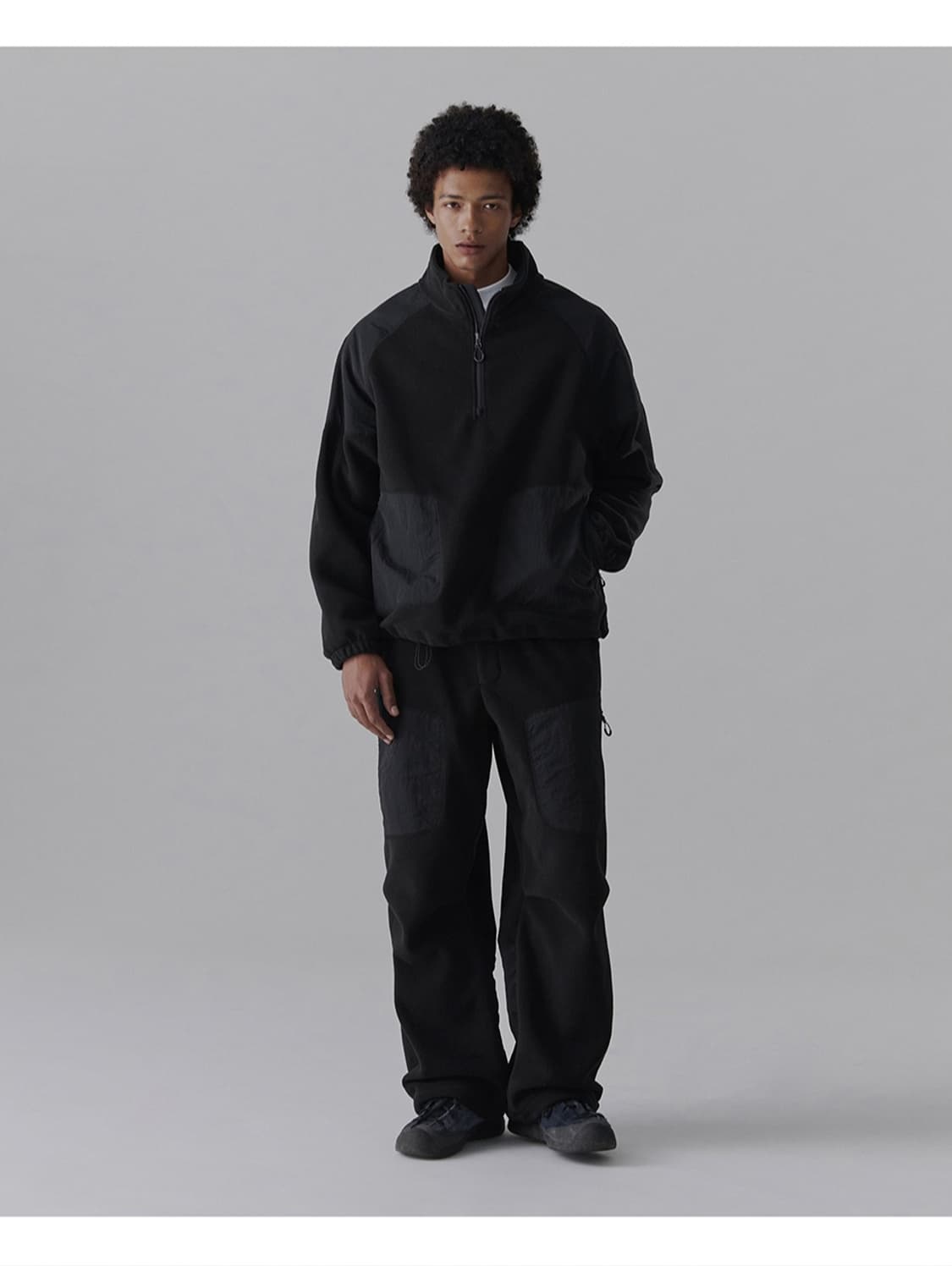 무신사 시티 레저 폴라 플리스 하프 집업 팬츠 세트 상품이미지2