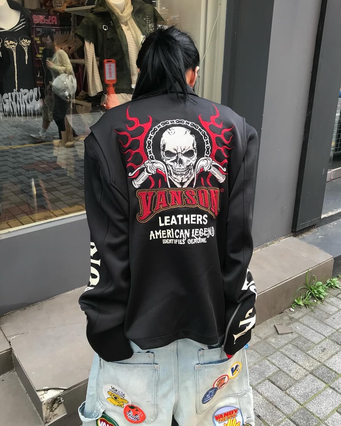 Vanson Skull Embroidery Jersey 상품이미지1