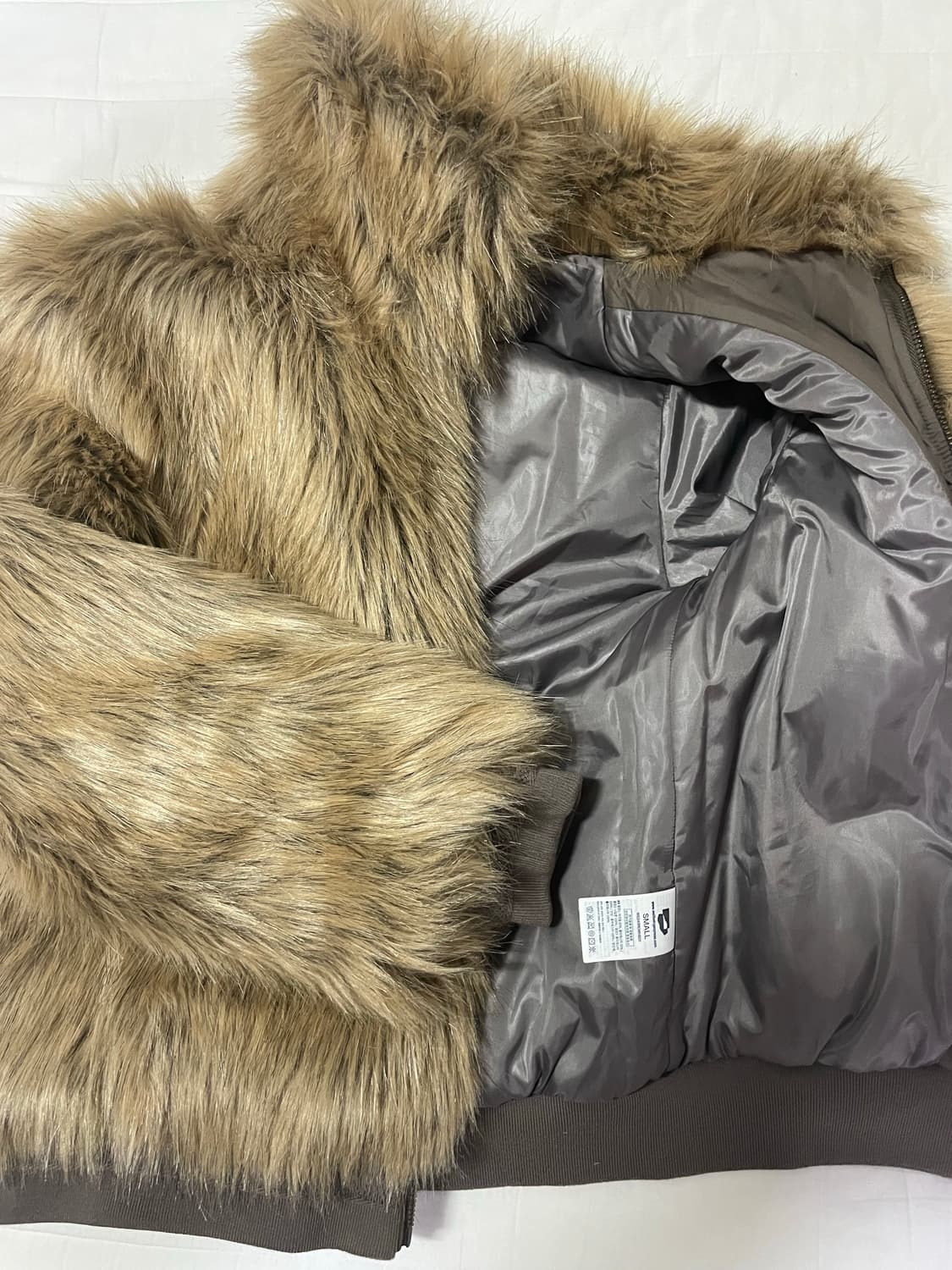 웰빙익스프레스 퍼점퍼 퍼자켓 카멜 s 상품이미지5