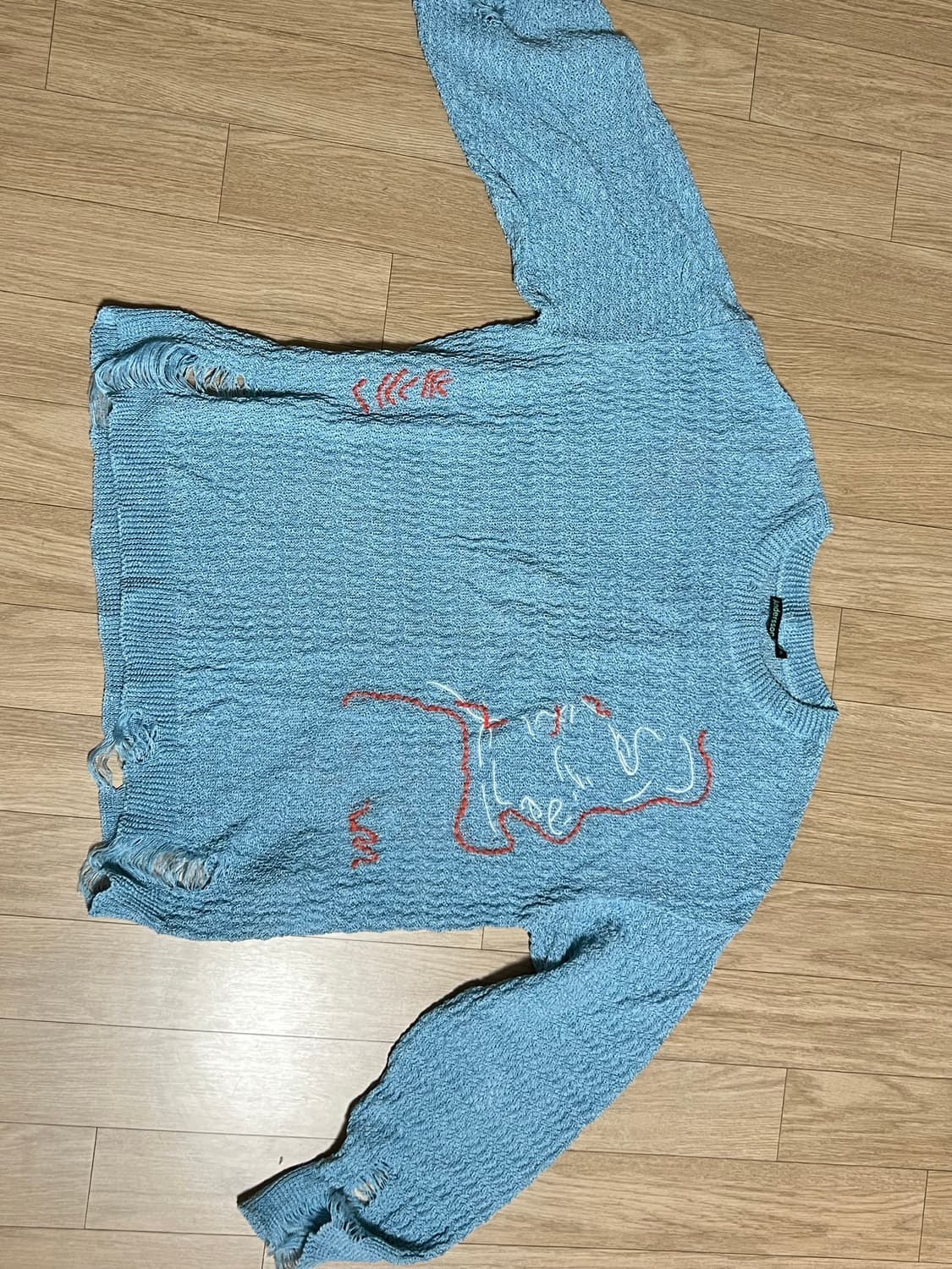 앤더슨벨 린넨 스웨터 블루 XL 상품이미지4