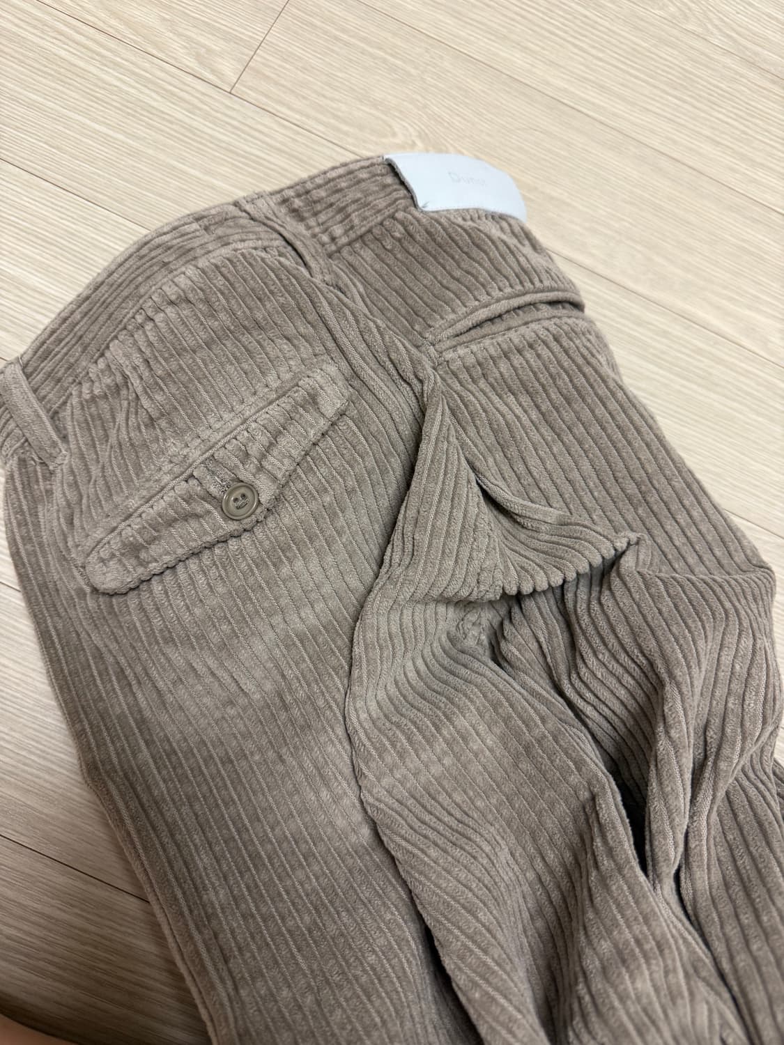 던스트 헤비 코듀로이 턴업 와이드 팬츠 샌드 베이지 상품이미지5