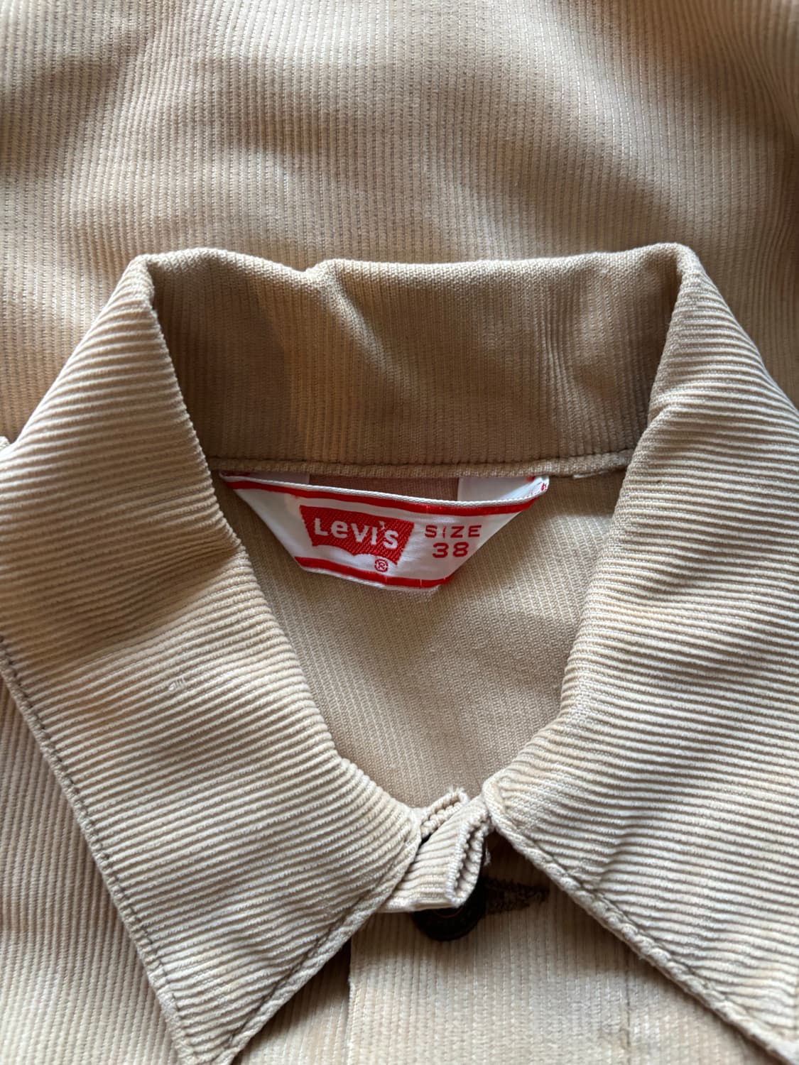 70s 리바이스 70505 코듀로이 트러커 자켓 베이지 빈티지 상품이미지3