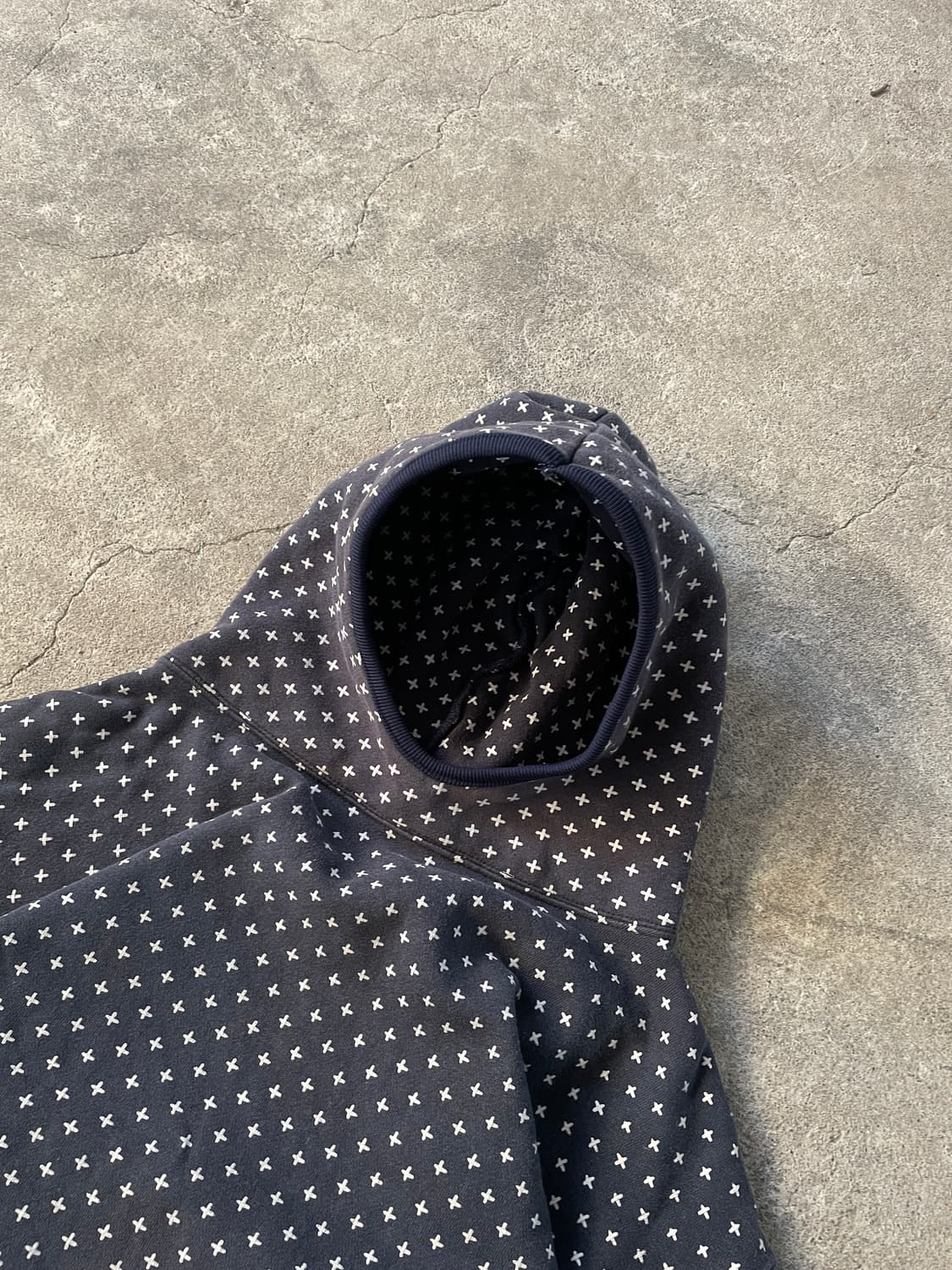 00s goodenough sashiko navy hoodie 상품이미지6