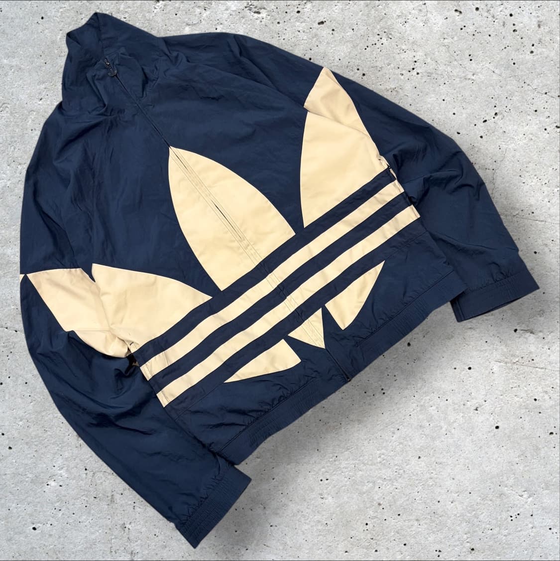 [M] 아디다스 네이비 빅트레포일 바람막이 D161 상품이미지2