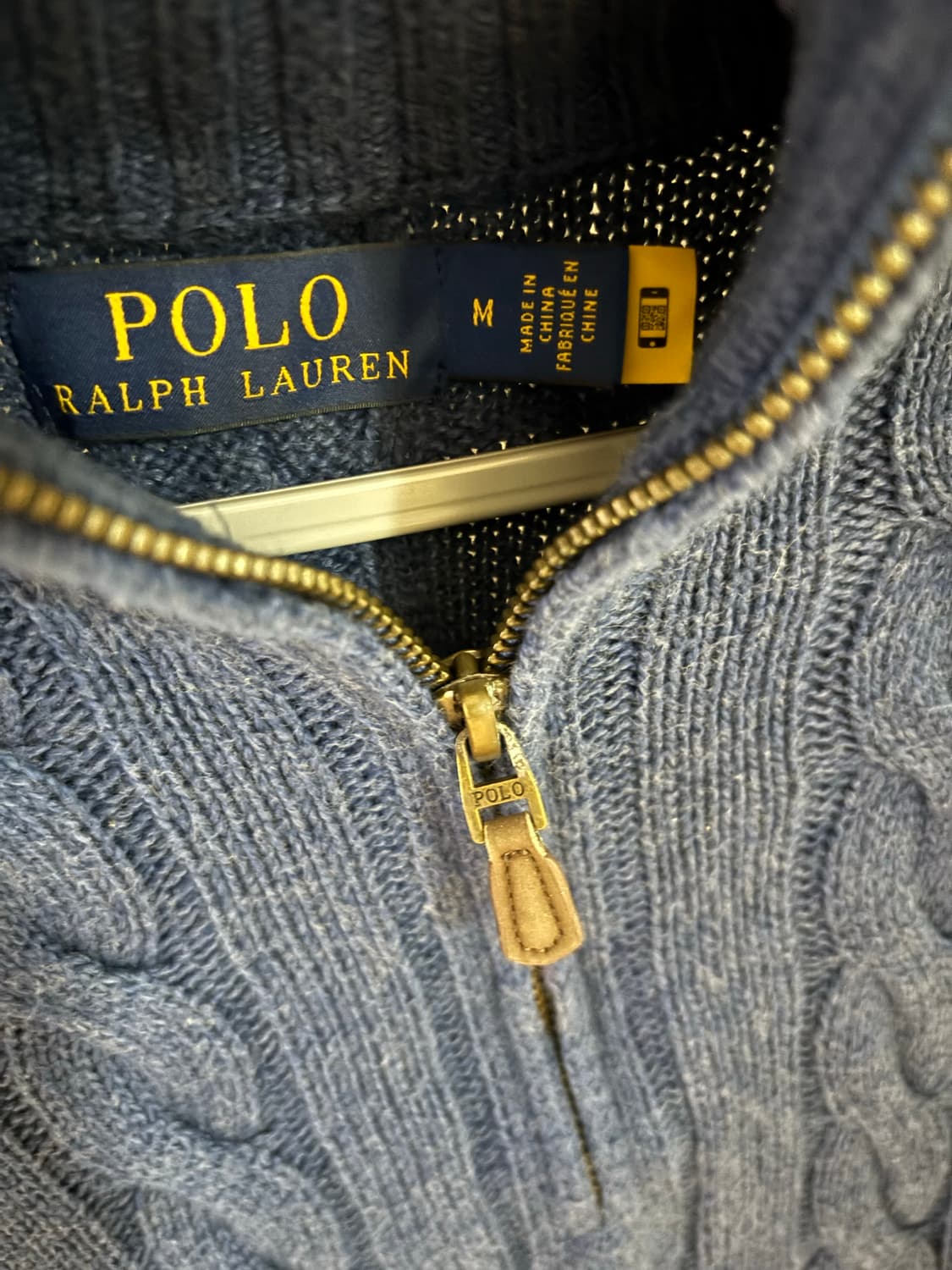 폴로 랄프로렌 하프집업 케이블 니트 M 상품이미지3