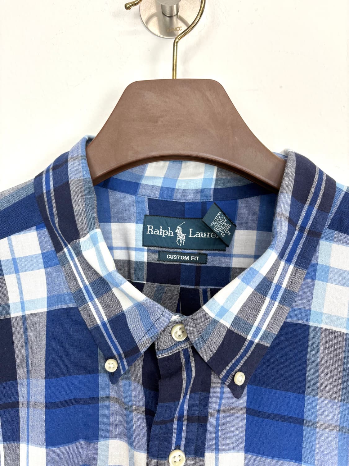 [4XL]POLO 블루체크 긴팔 셔츠 상품이미지6