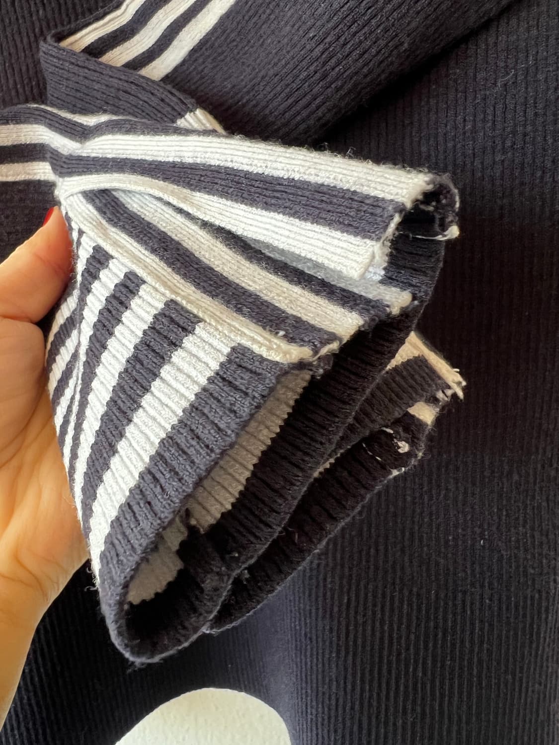 캘러웨이 여성 네이비 골지울니트 하프터틀넥니트 상품이미지4