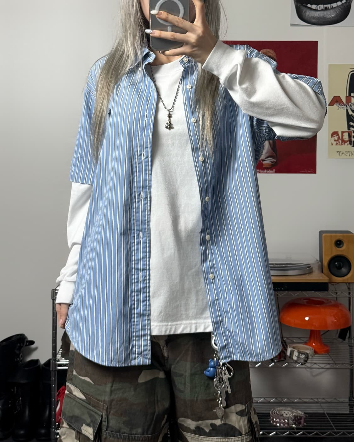 폴로 랄프로렌 00s 스트라이프 반팔 셔츠  상품이미지1