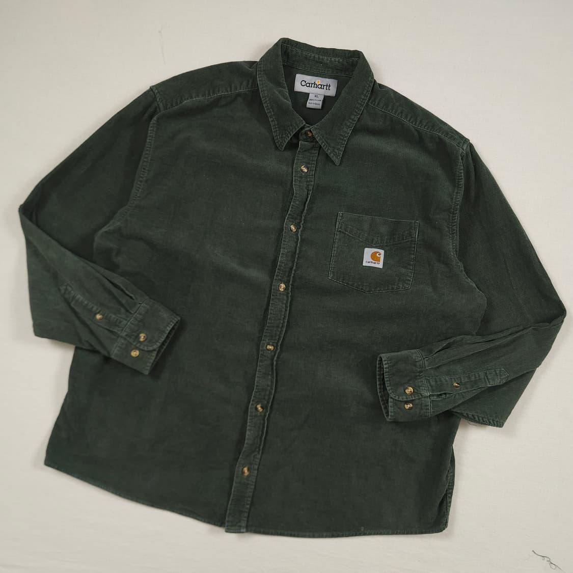 2XL(110) 칼하트 리워크 코듀로이셔츠 카키 상품이미지2